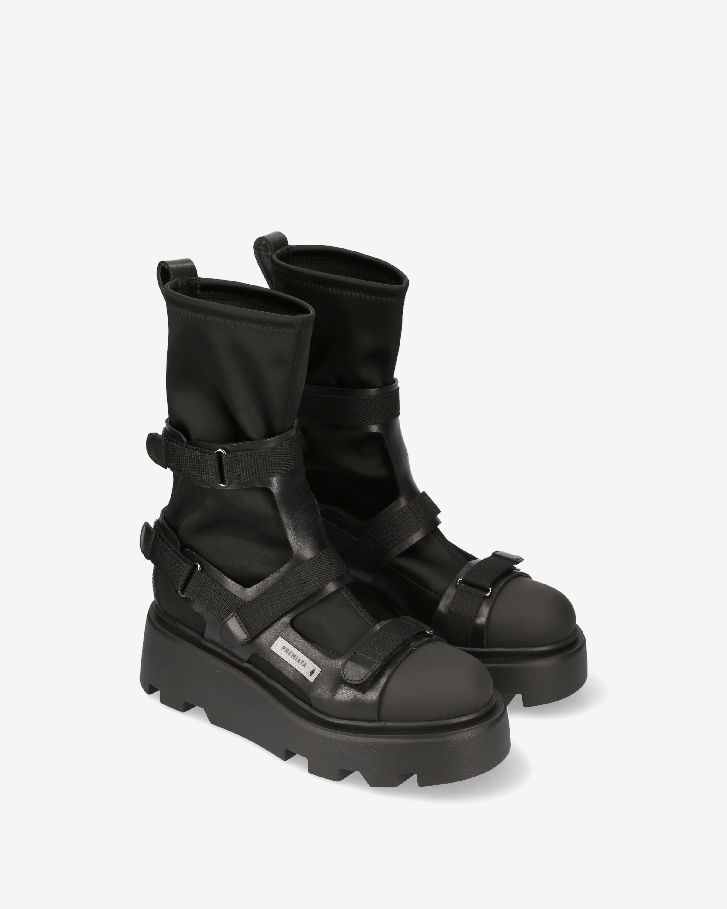 premiata-anfibi-raso-nero-platform-mit-schnallen image 2