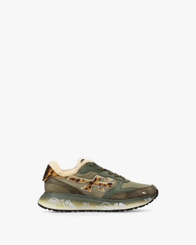 premiata-lauryn-7790m-sneaker-salvia-oliva-animalier image 1