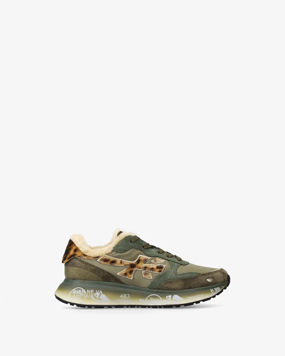 premiata-lauryn-7790m-sneaker-salvia-oliva-animalier image 1