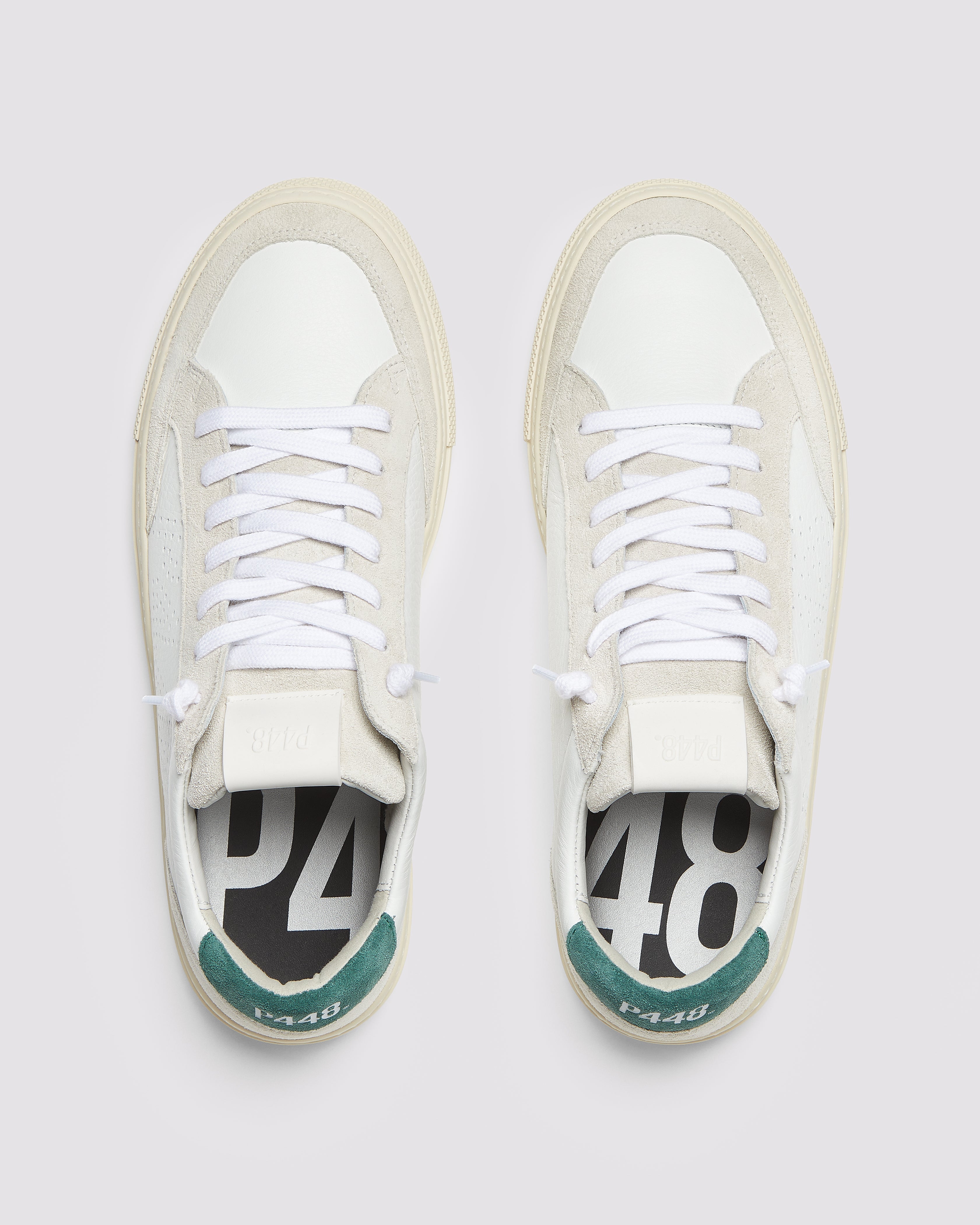 p448-soho-forest-herren-sneaker-wei-dunkelgr-n-leder-wildleder image 2