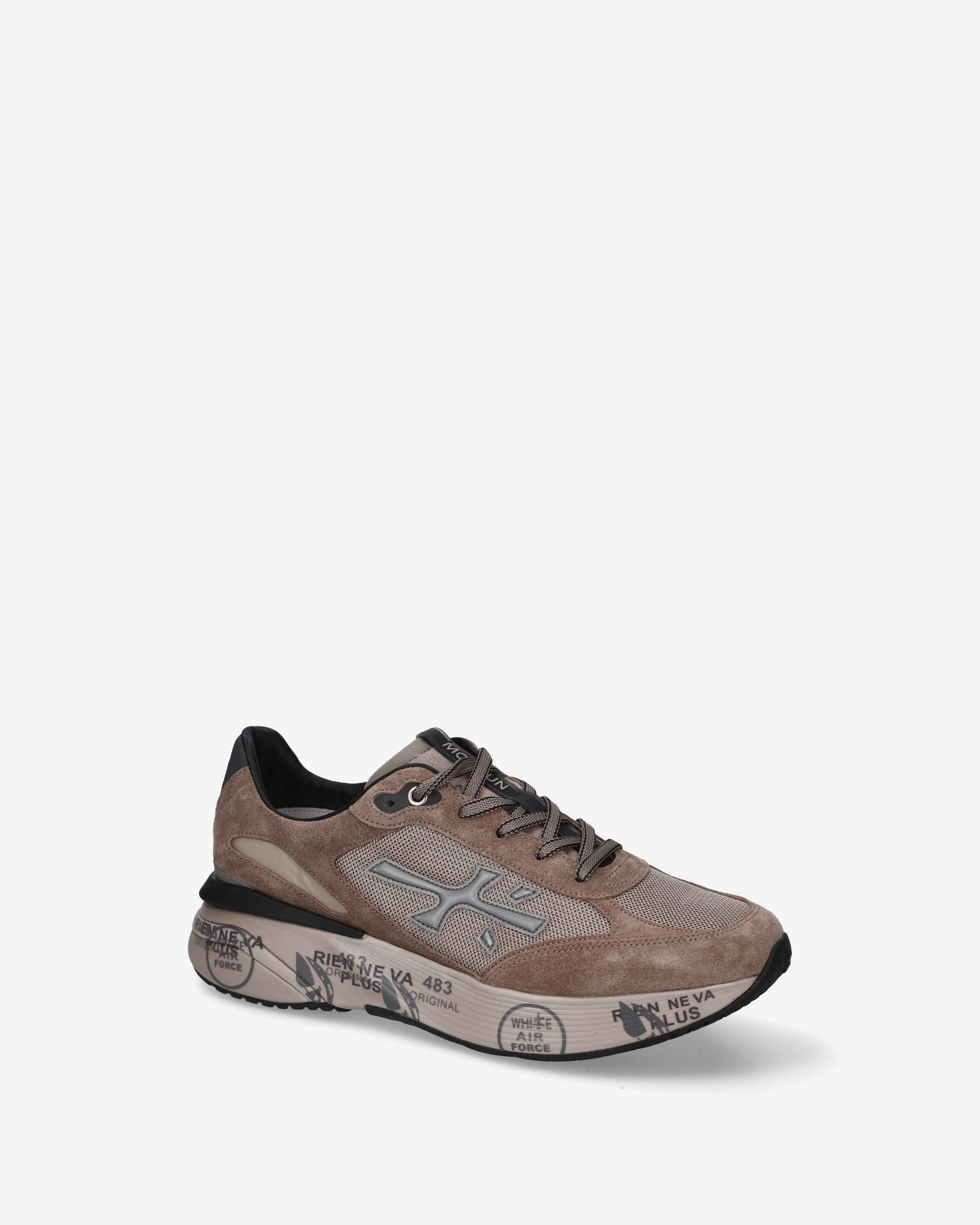 premiata-moerun-8699-herren-sneaker-taupe-suede-mesh image 4