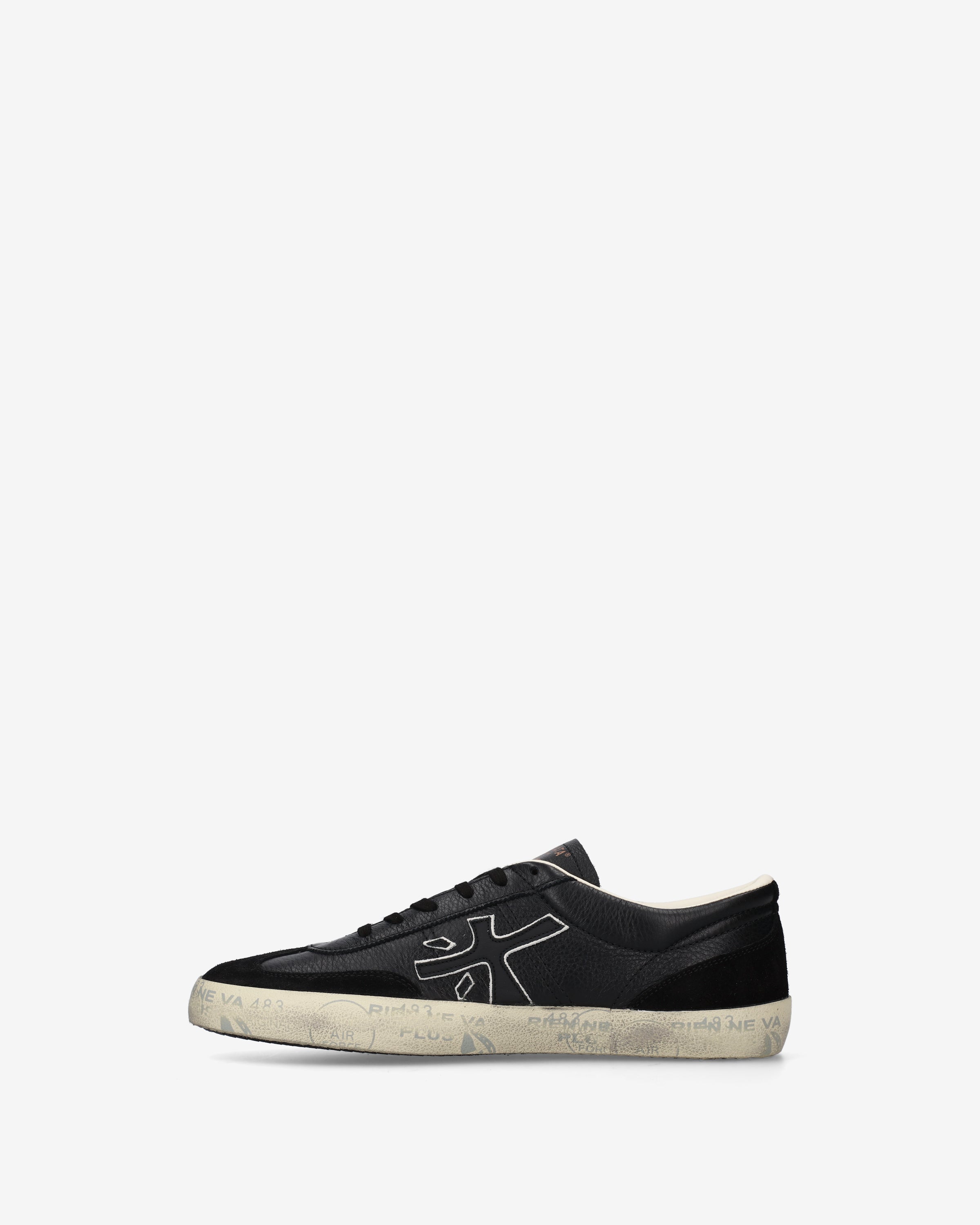 premiata-david-8285-herren-sneaker-schwarz-perforiertes-leder-suede image 4