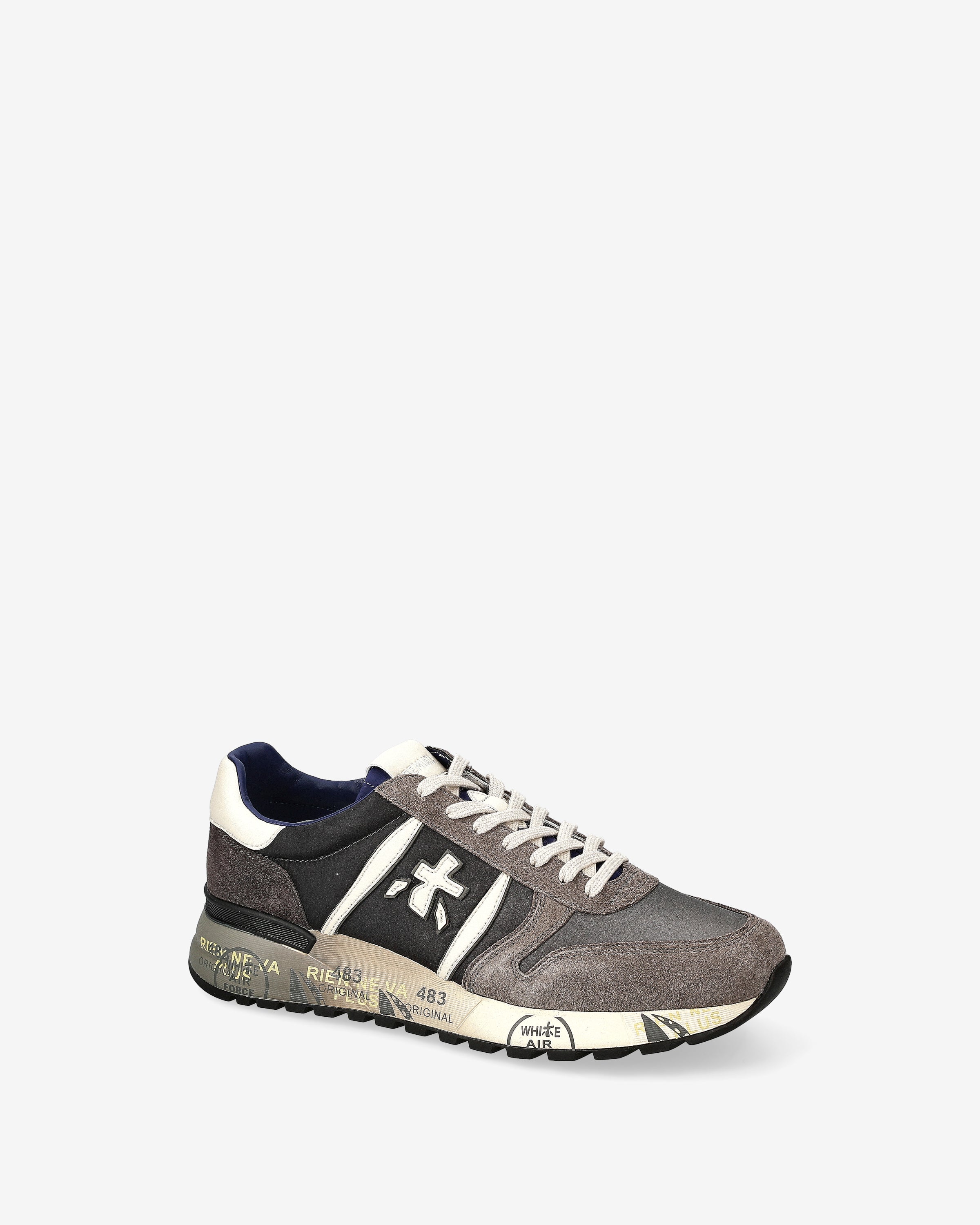 premiata-lander-6906-sneaker-herren-tortora-schwarz image 4