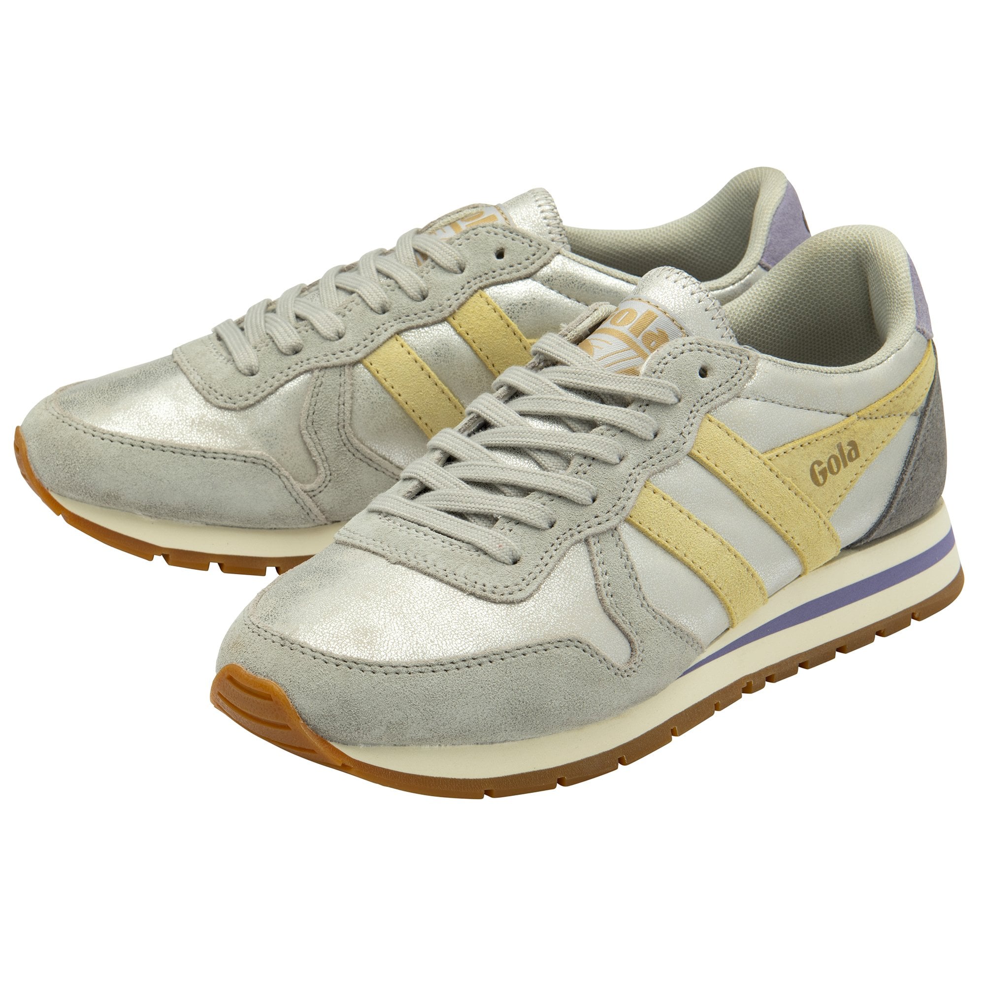 gola-daytona-blaze-damen-sneaker-silber-zitronengelb-lavendel image 3