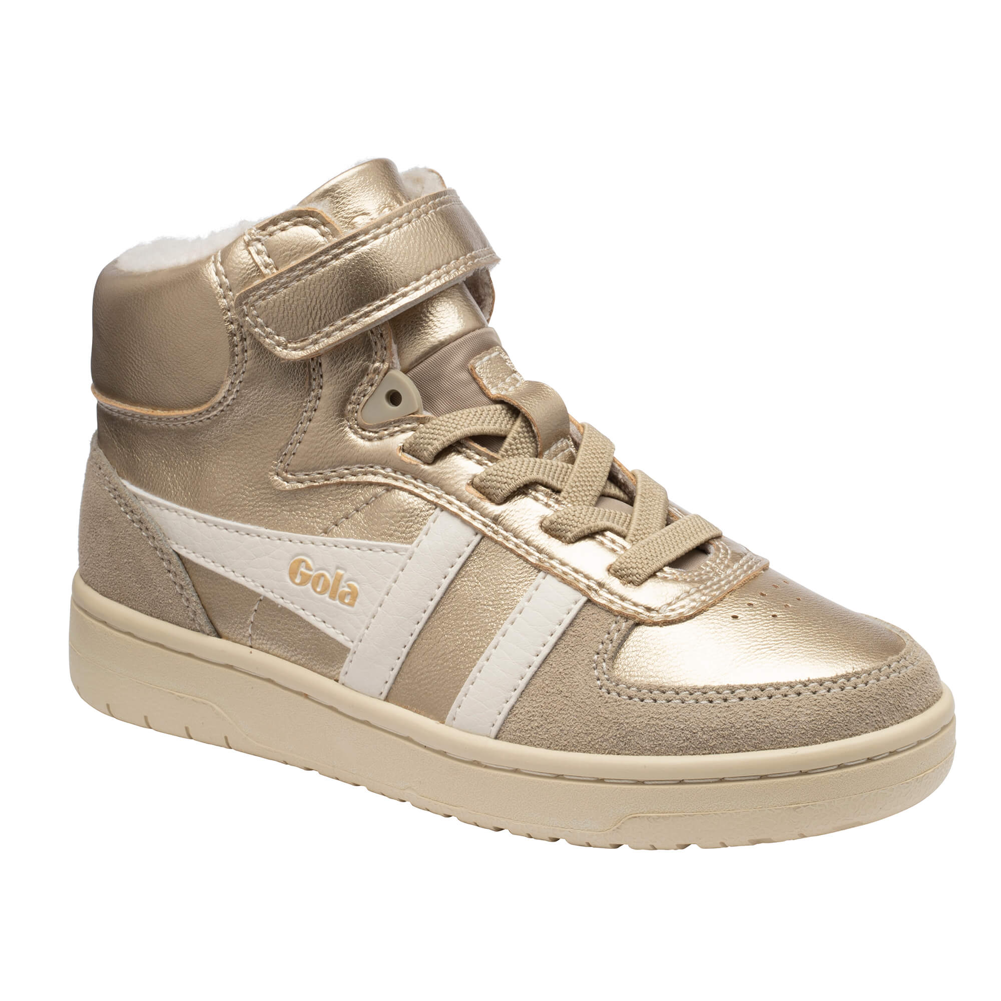 gola-talon-glimmer-kinder-high-top-sneaker-gold-metallic image 2
