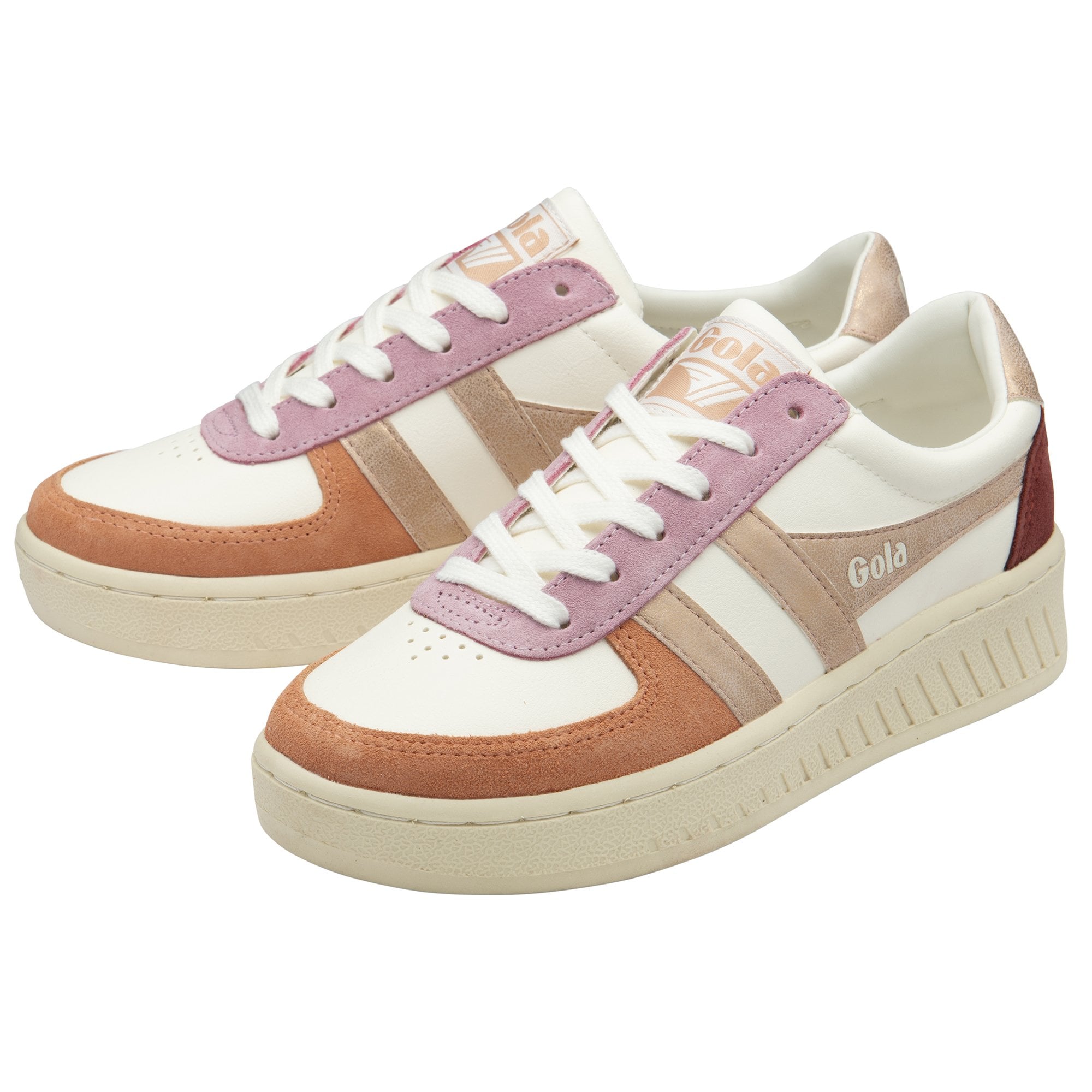 gola-grandslam-quadrant-damen-sneaker-off-white-terrakotta image 3