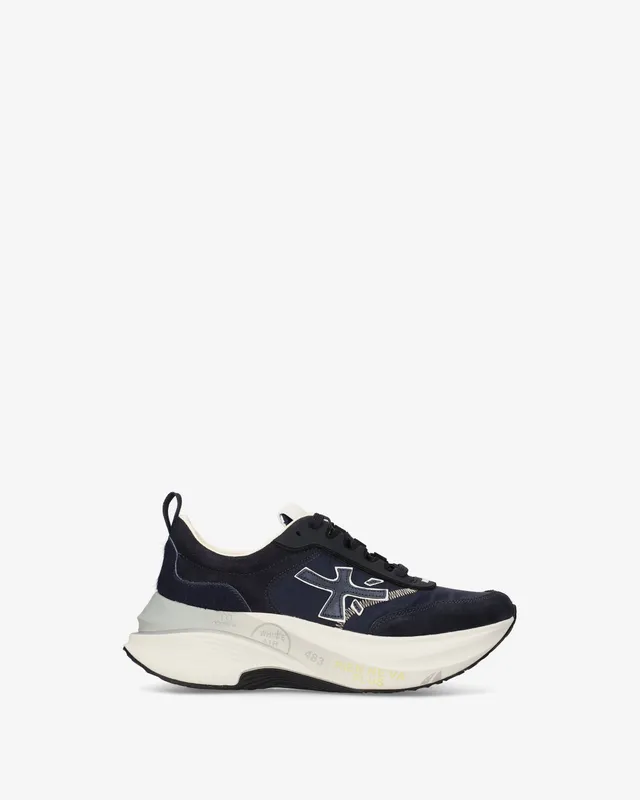 premiata-hill-8686-sneaker-damen-navyblau-leder-maxi-sohle image 1