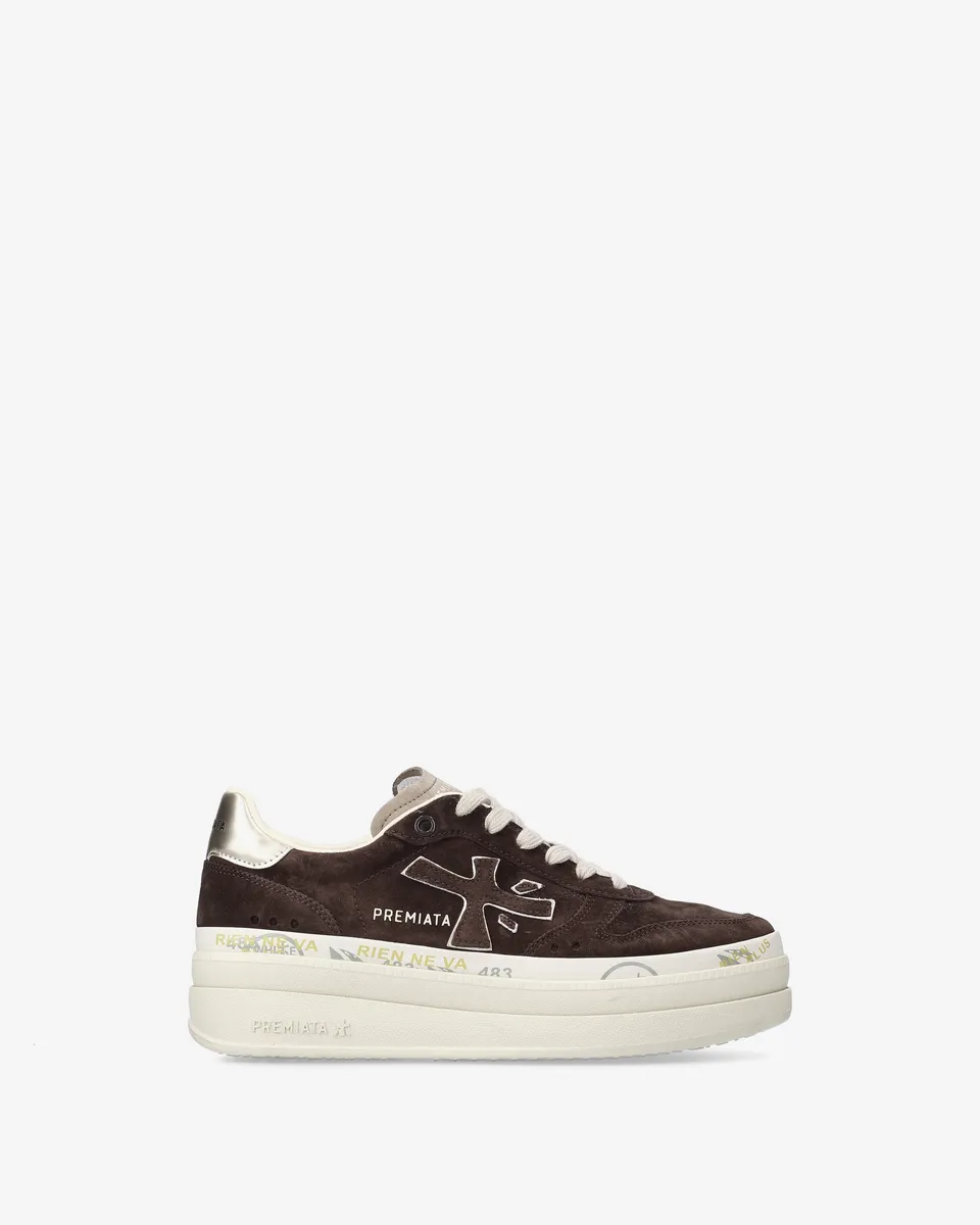 premiata-micol-7894-damen-platform-sneaker-suede-testa-di-moro image 1