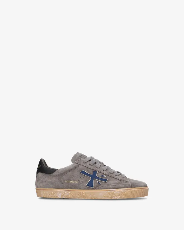 premiata-steven-8475-herren-sneaker-grau-navy image 1