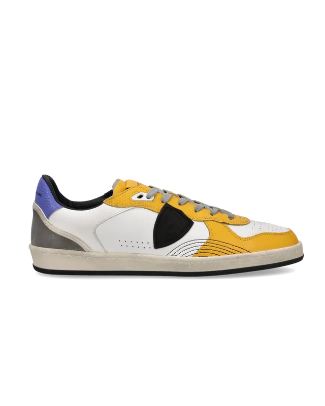 philippe-model-pgal-sneaker-herren-wei-gelb-blau image 1