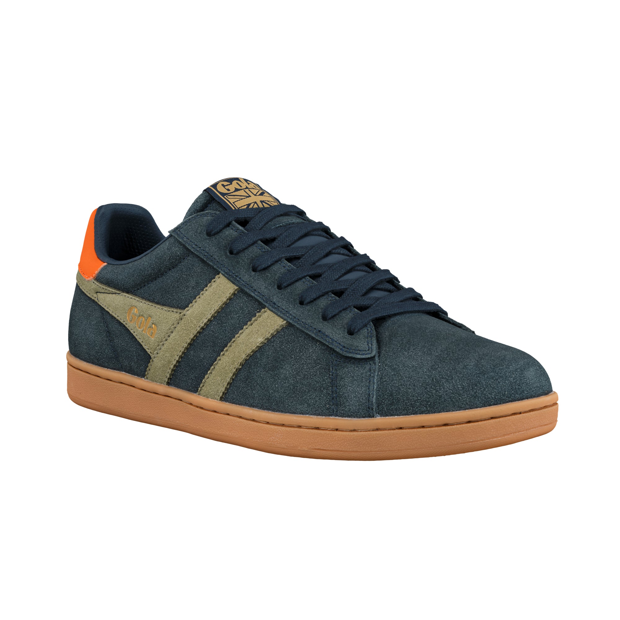 gola-equipe-ii-suede-herren-sneaker-navy-khaki image 2