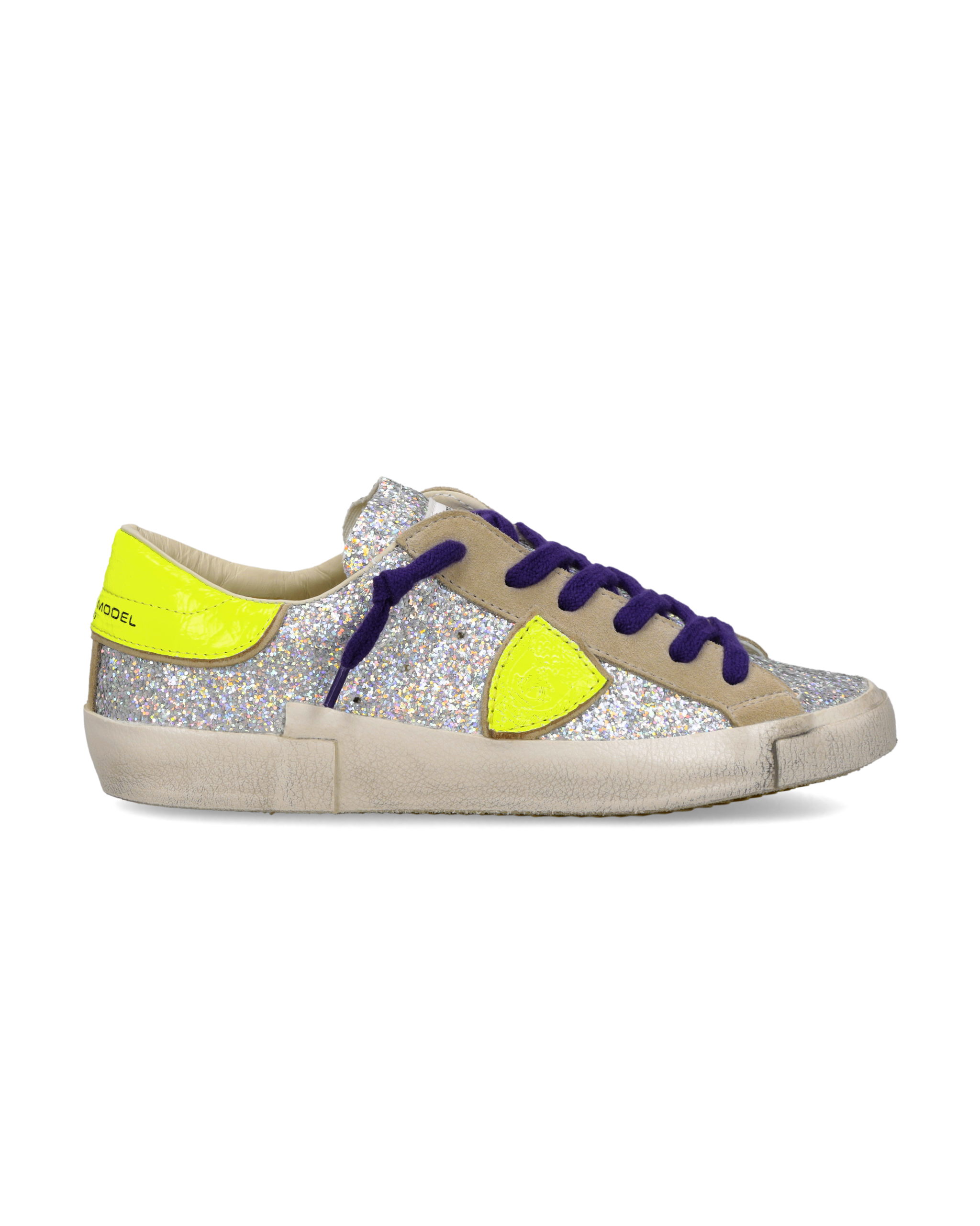 philippe-model-prsx-damen-sneaker-silber-gelb-fluo image 1