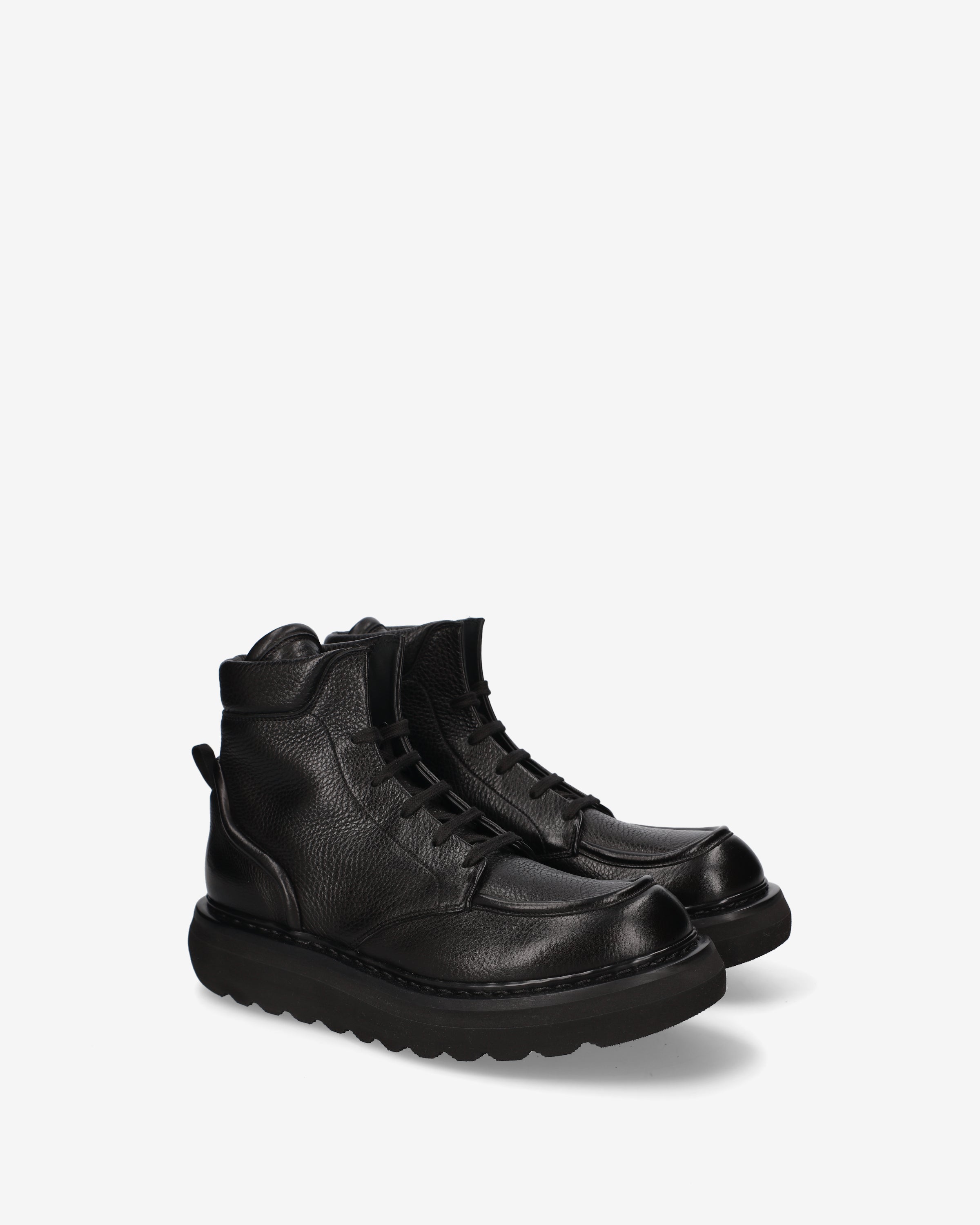 premiata-stivaletti-stringati-herren-boots-vitello-schwarz-goodyear image 2