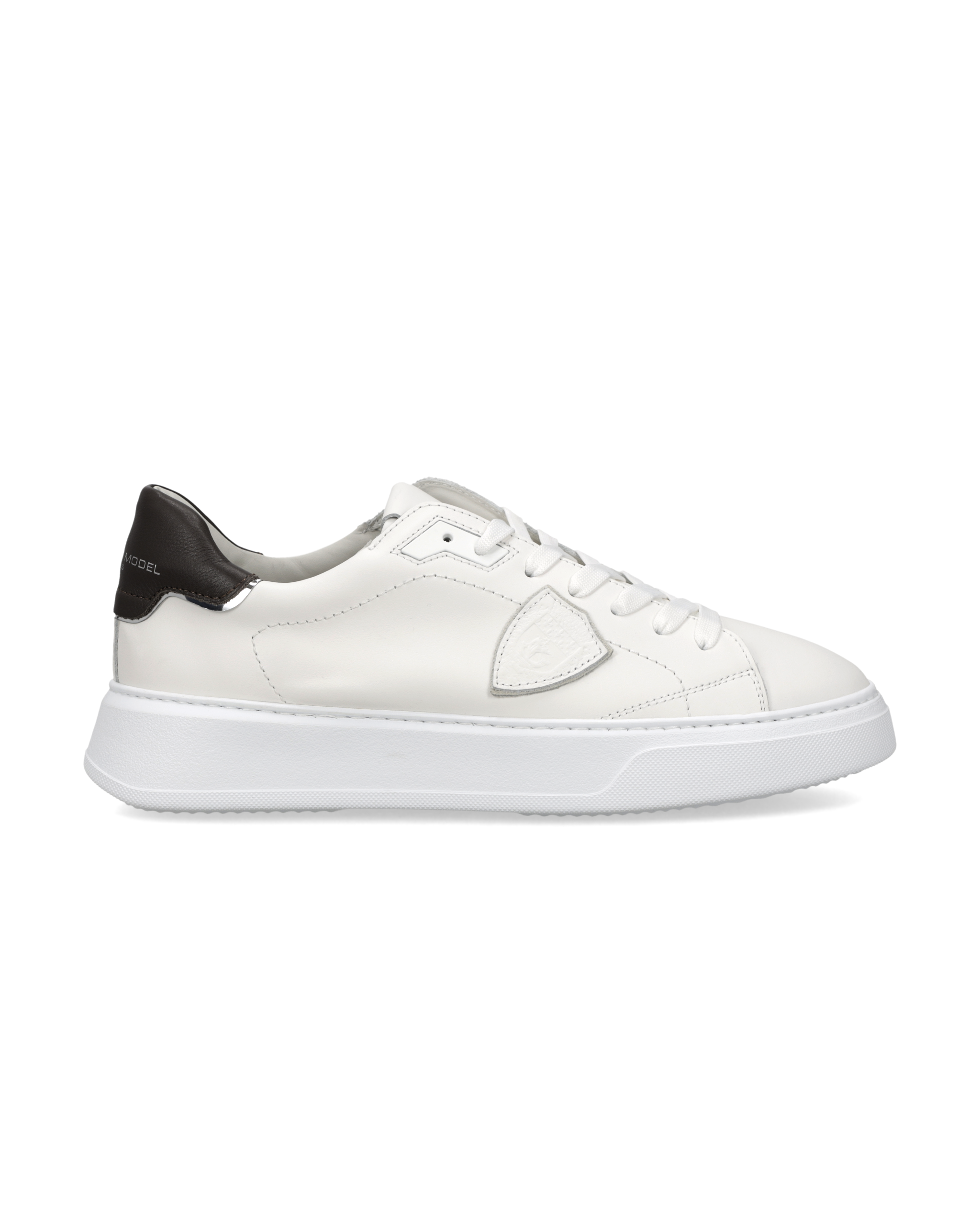 philippe-model-temple-herren-sneaker-wei-dunkelbraun image 1