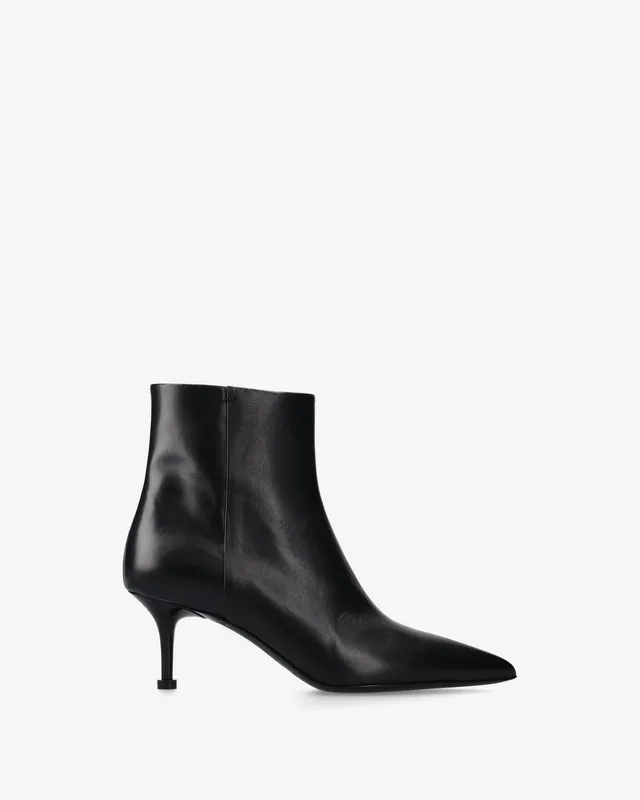 premiata-stivaletti-in-pelle-nera-damen-stiefeletten-aus-kalbsleder-schwarz image 1