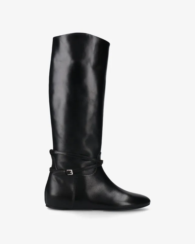 premiata-scarpe-in-pelle-nera-damen-stiefel-schwarz image 1