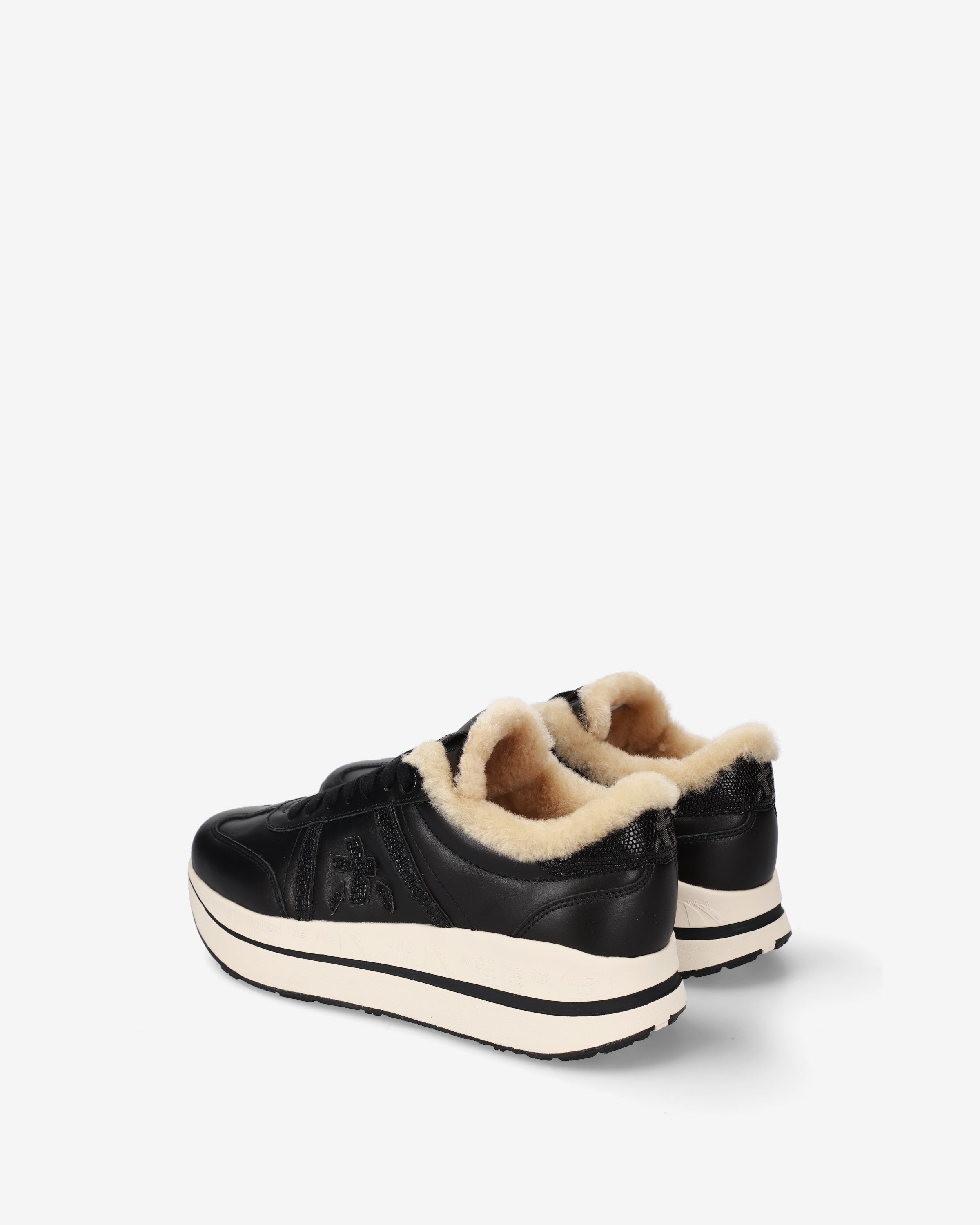 premiata-bethcoin-8503m-damen-sneaker-leder-schwarz-mit-shearling image 5