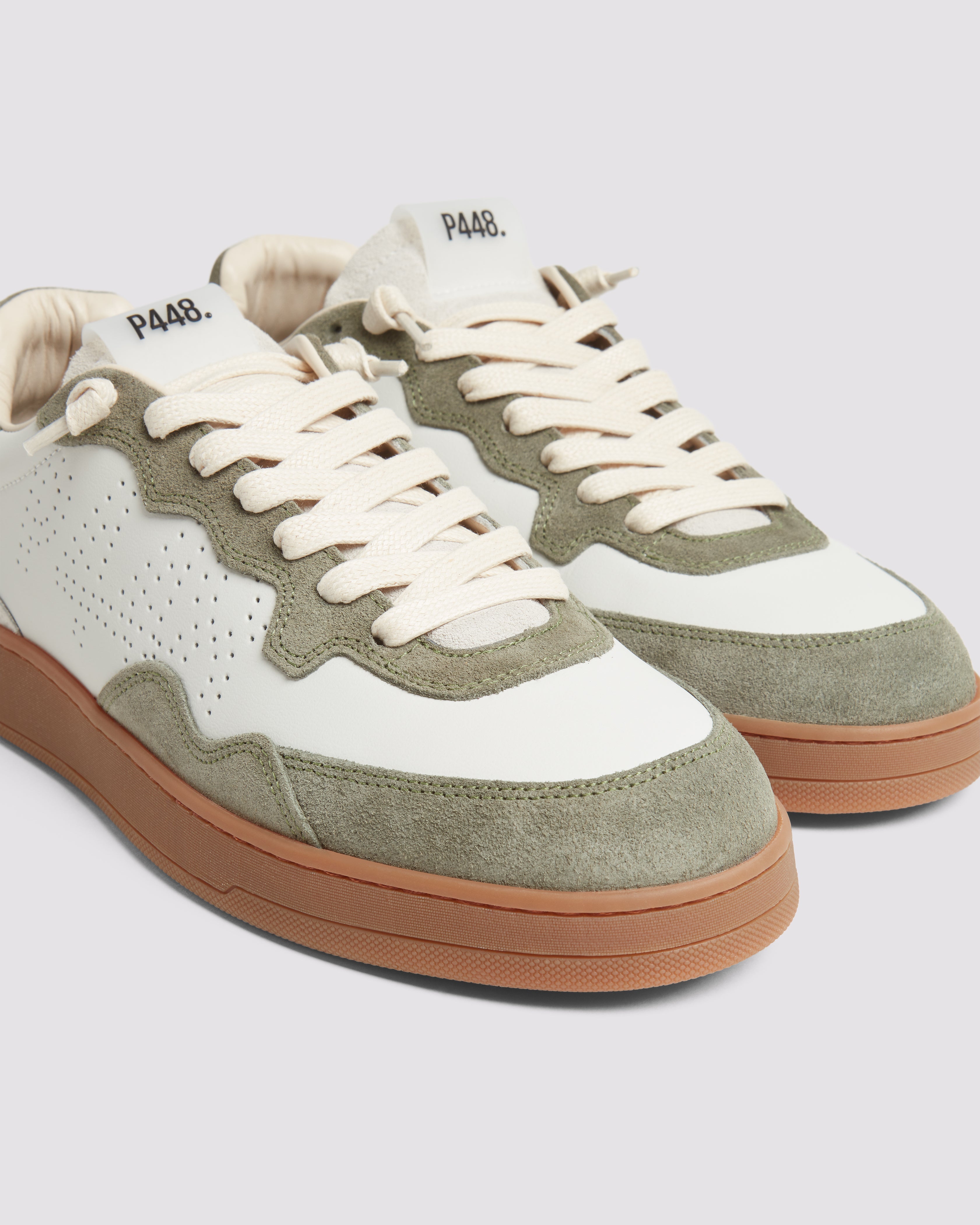 p448-vert-white-olive-herren-skate-sneaker-wei-gr-n image 6