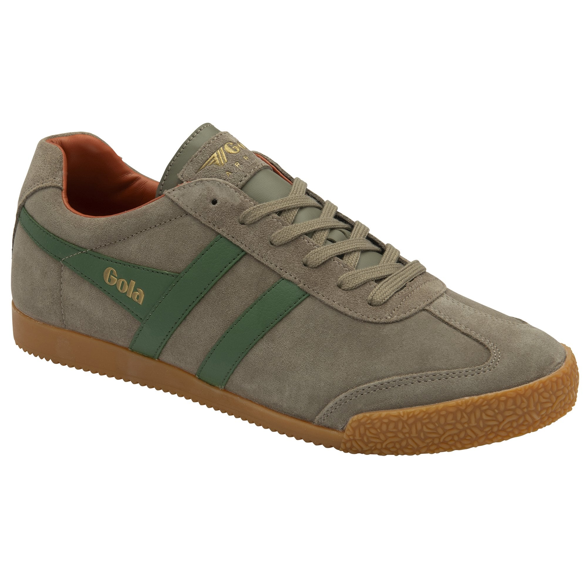 gola-harrier-wildleder-sneaker-f-r-herren-rhino-immergr-n-orange image 2