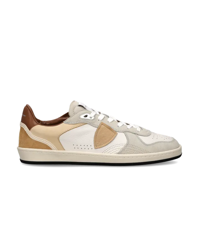 philippe-model-pgal-sneaker-herren-wei-milch-beige-braun image 1