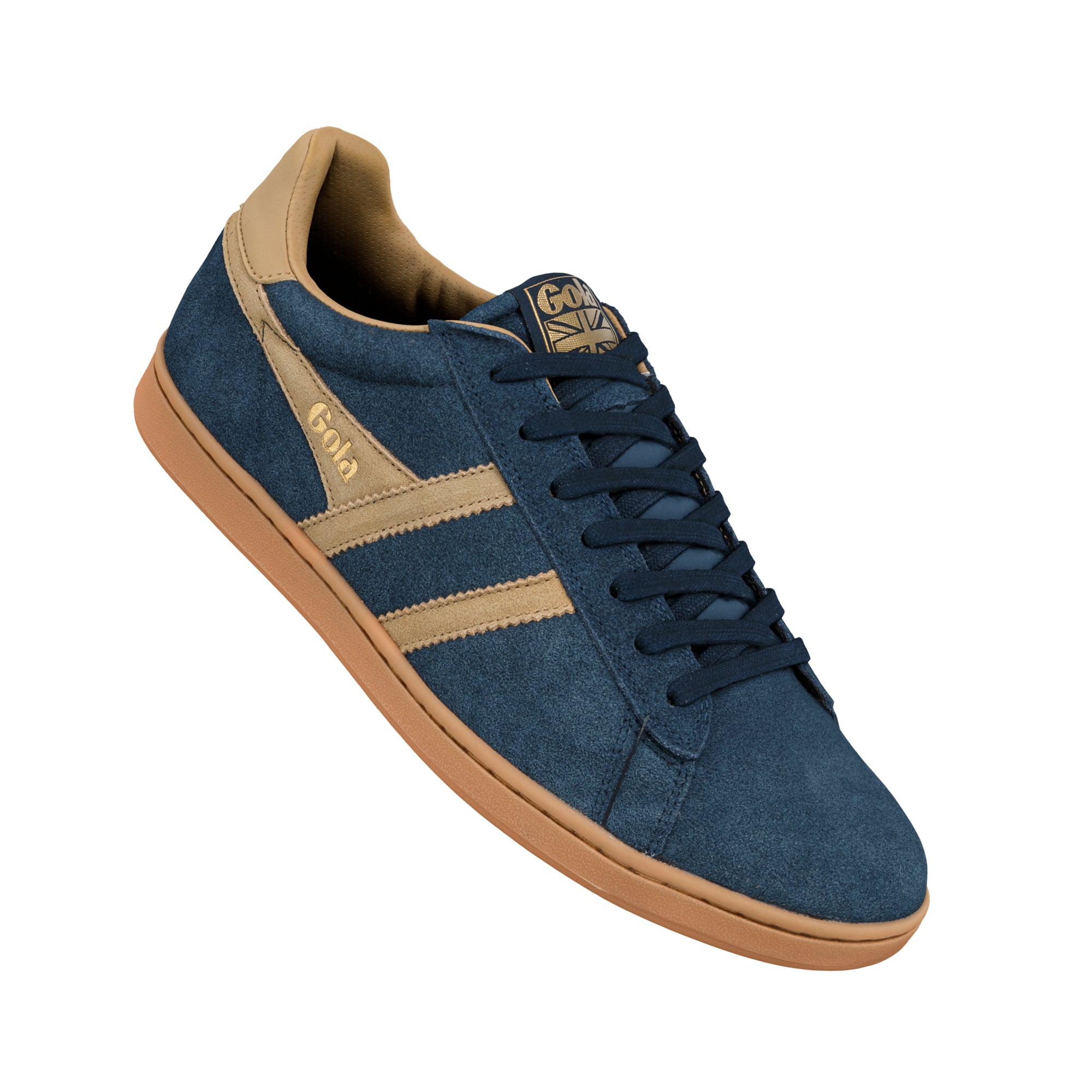 gola-equipe-ii-wildleder-herren-turnschuhe-navy-karamell image 5