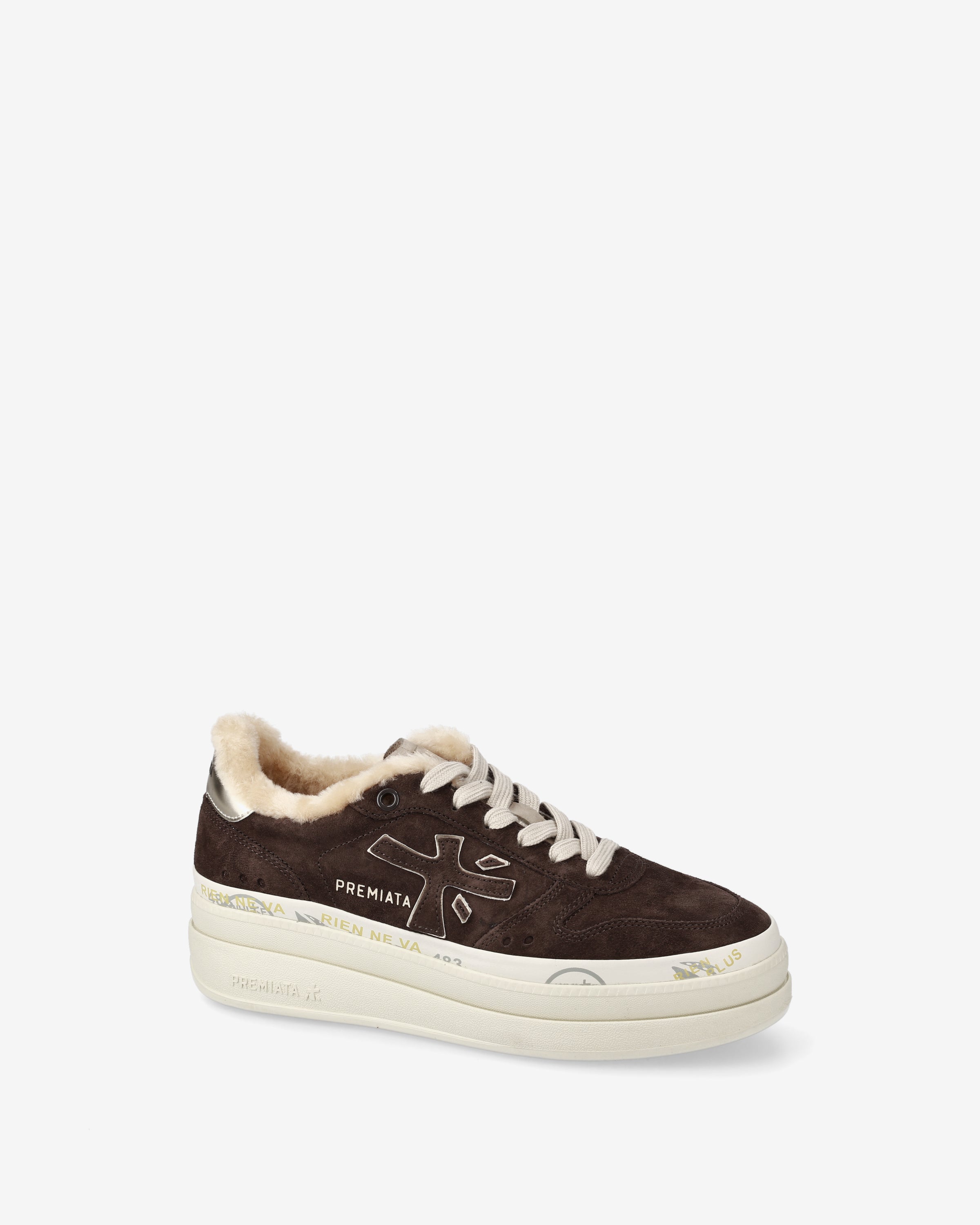 premiata-micol-7894m-damen-sneaker-suede-braun-mit-plateau-5-cm image 4