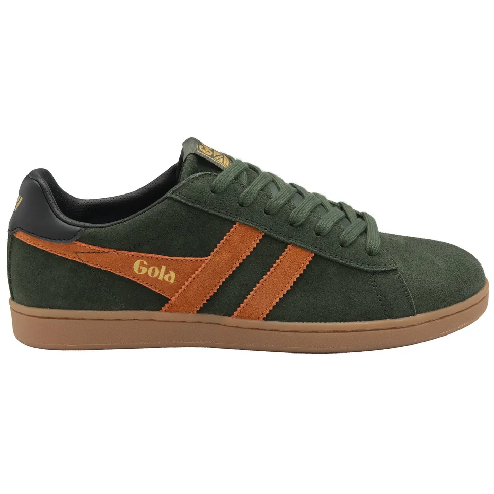 gola-equipe-ii-suede-herren-sneaker-dunkelkhaki-orange image 1