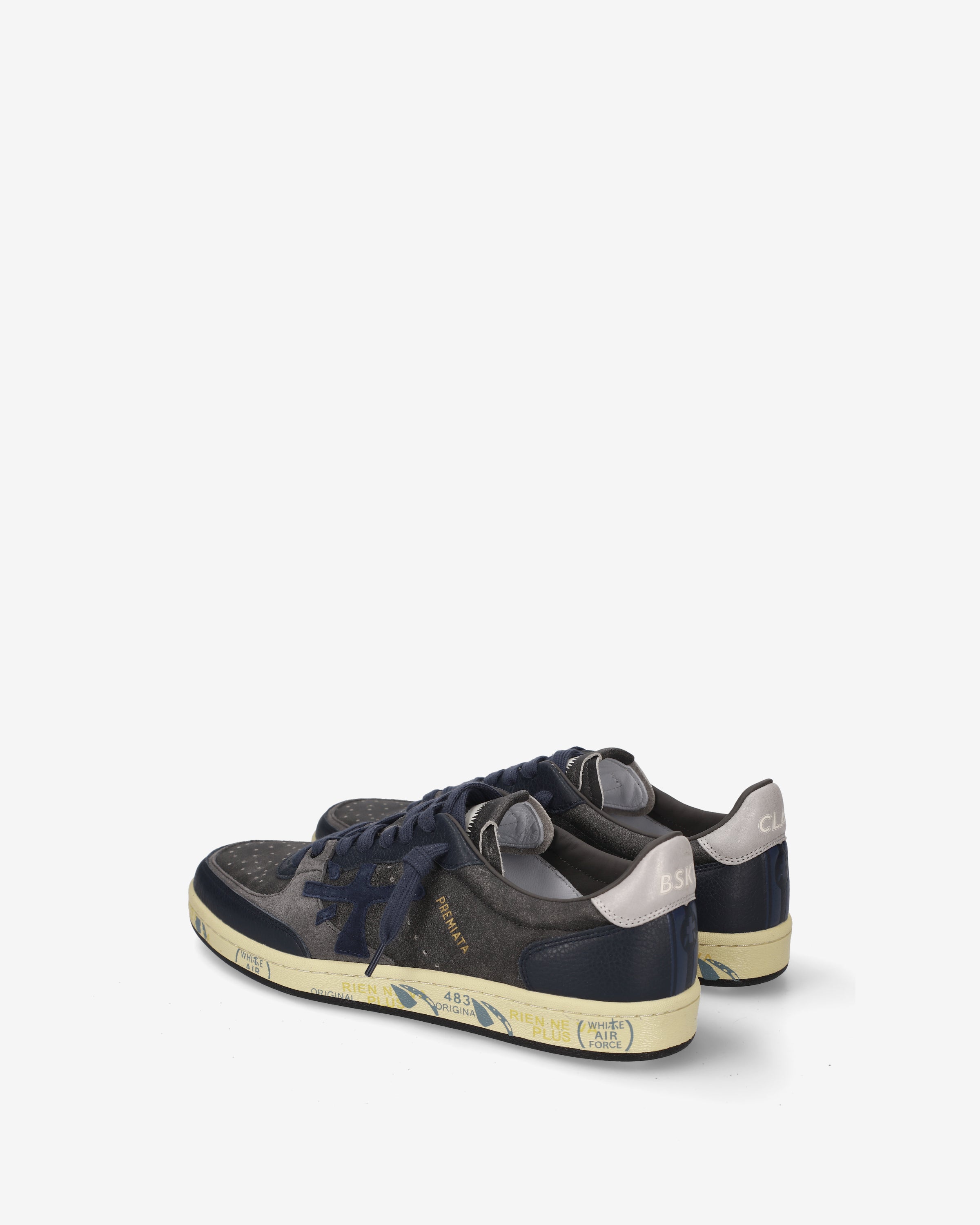 premiata-bskt-clay-8444-sneaker-navy-grey-leder-suede-herren image 5