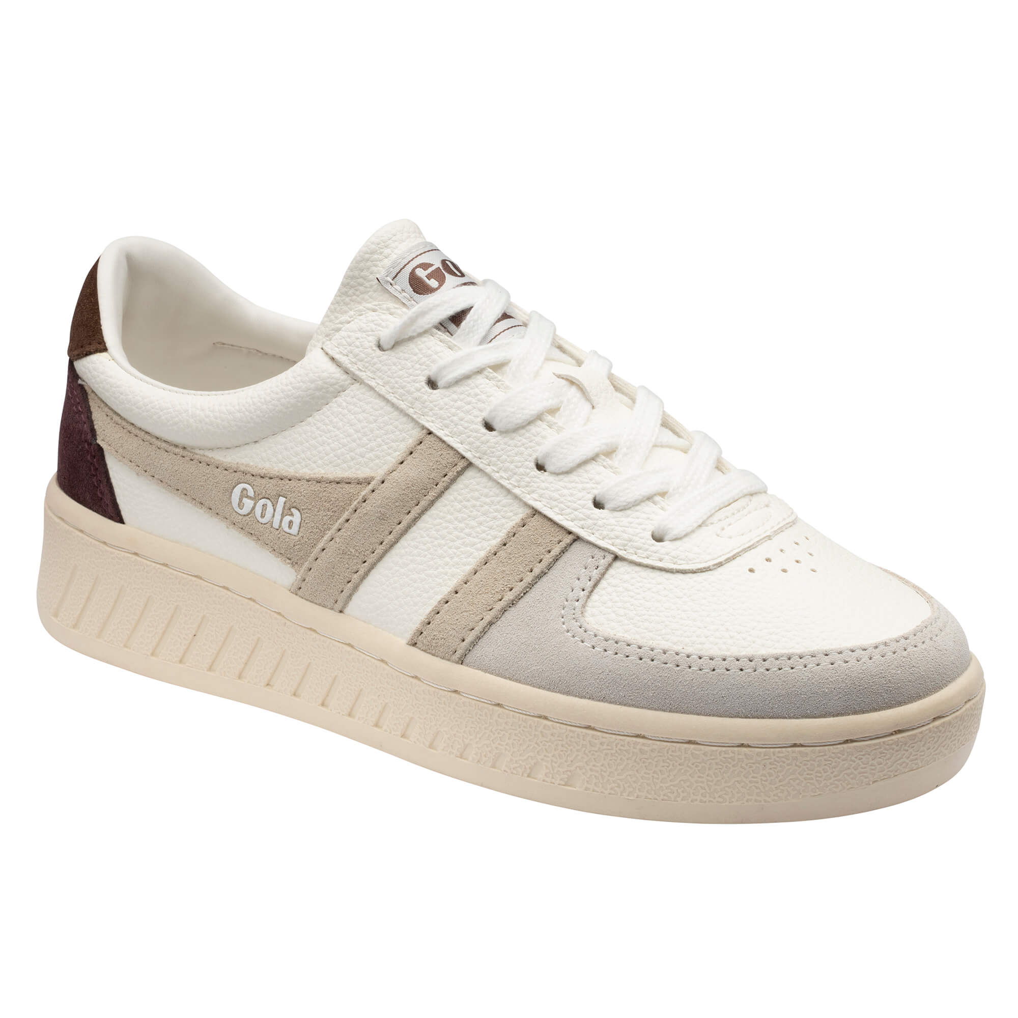 gola-grandslam-trident-sneaker-f-r-damen-wei-weizen-dunkelbraun image 2