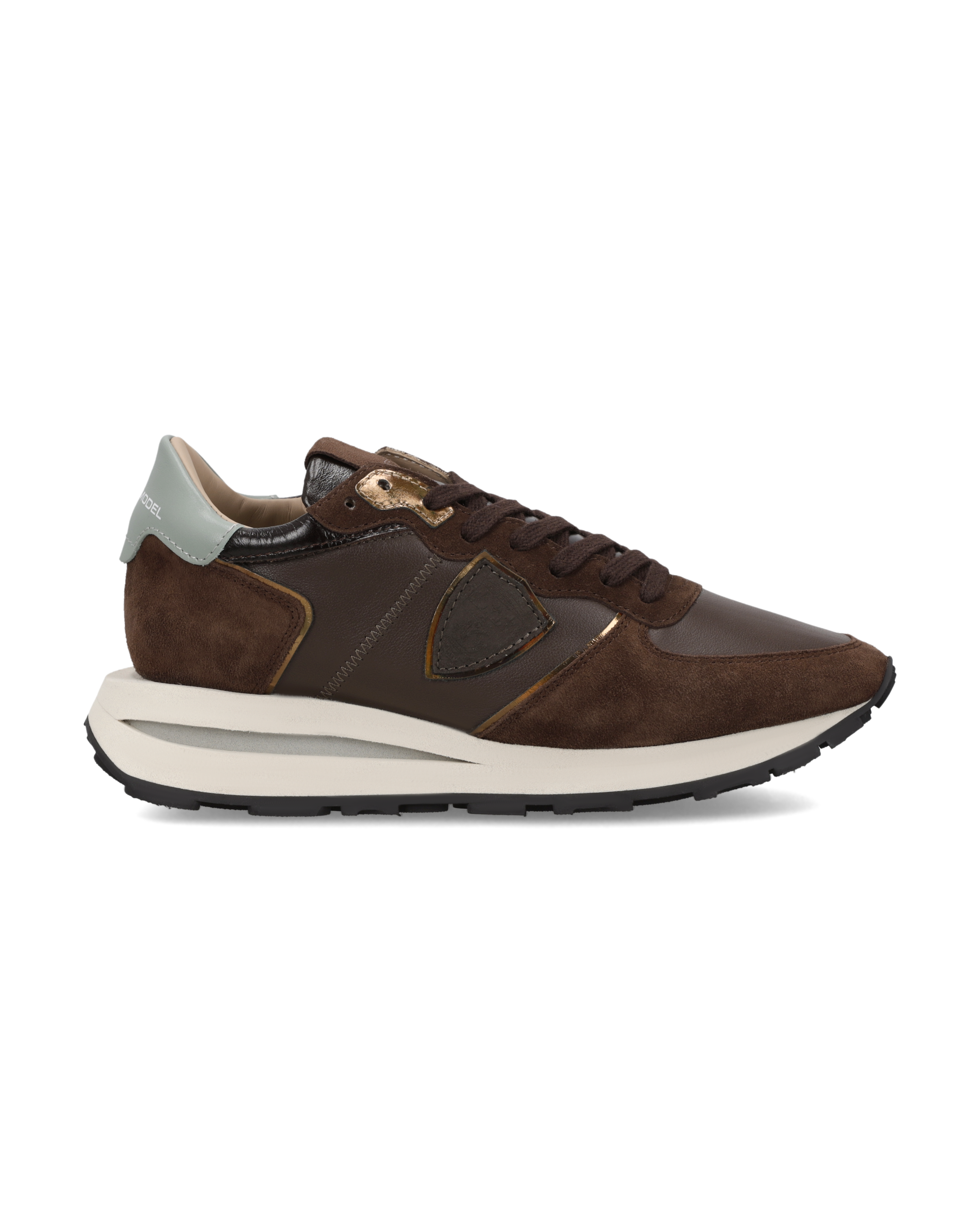 philippe-model-tropez-haute-sneaker-damen-braun-aviation image 1