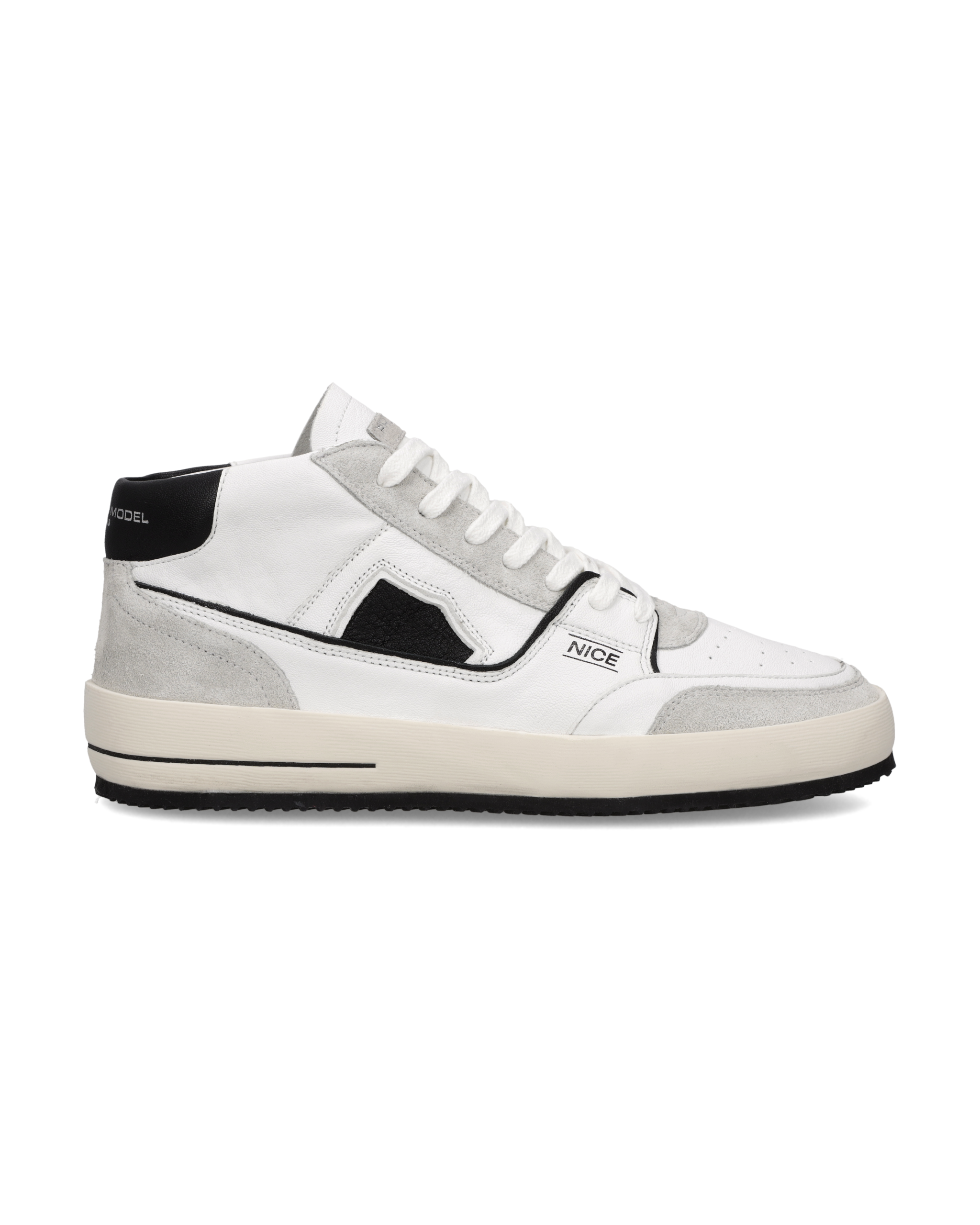 philippe-model-nice-sneaker-herren-wei-schwarz image 1