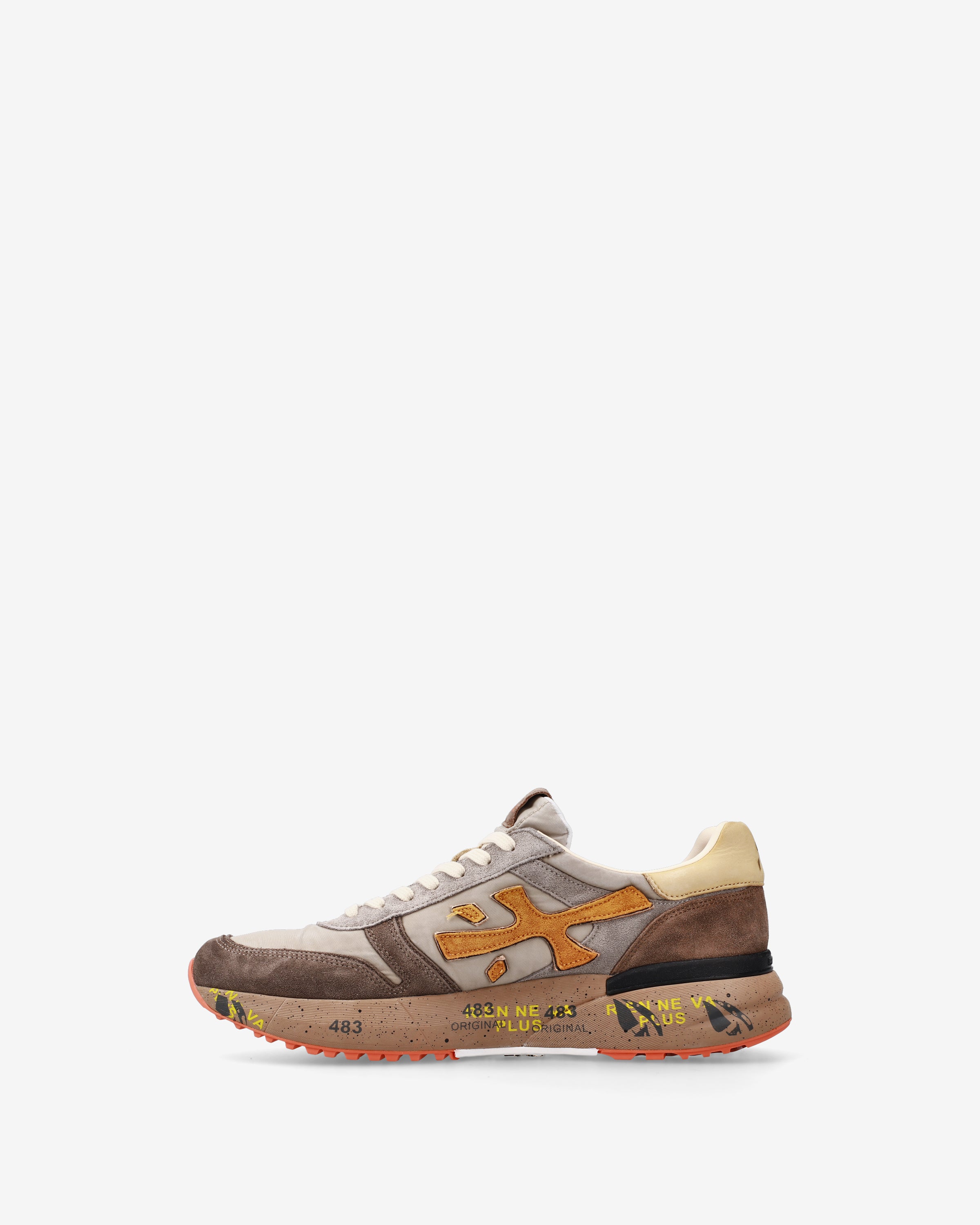 premiata-mick-7866-sneaker-herren-tortora-avorio image 3