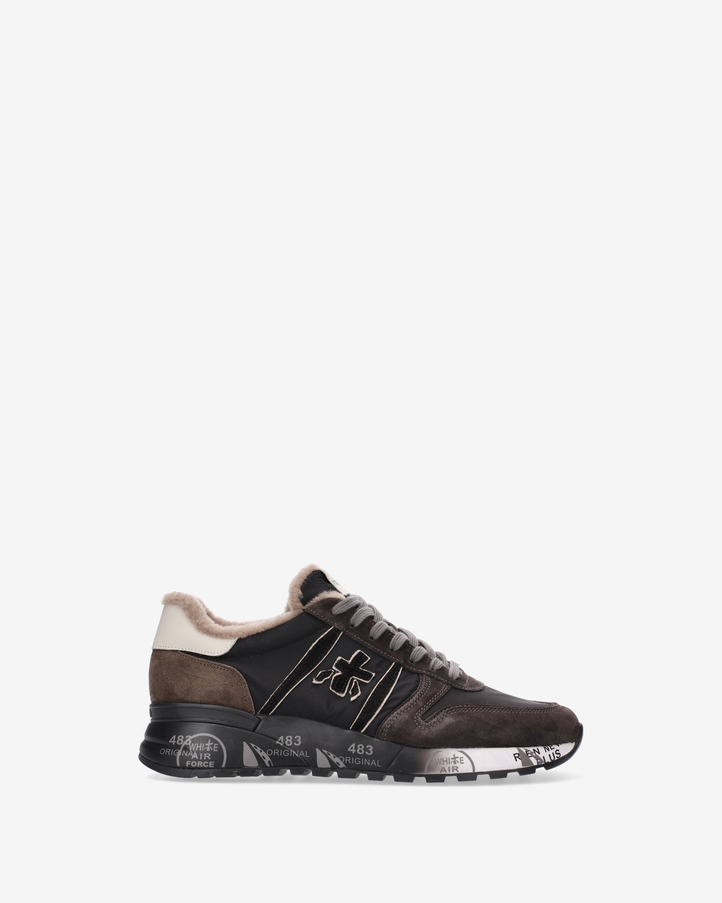 premiata-lander-6103-herren-winter-sneaker-lammfell-braun-schwarz image 1