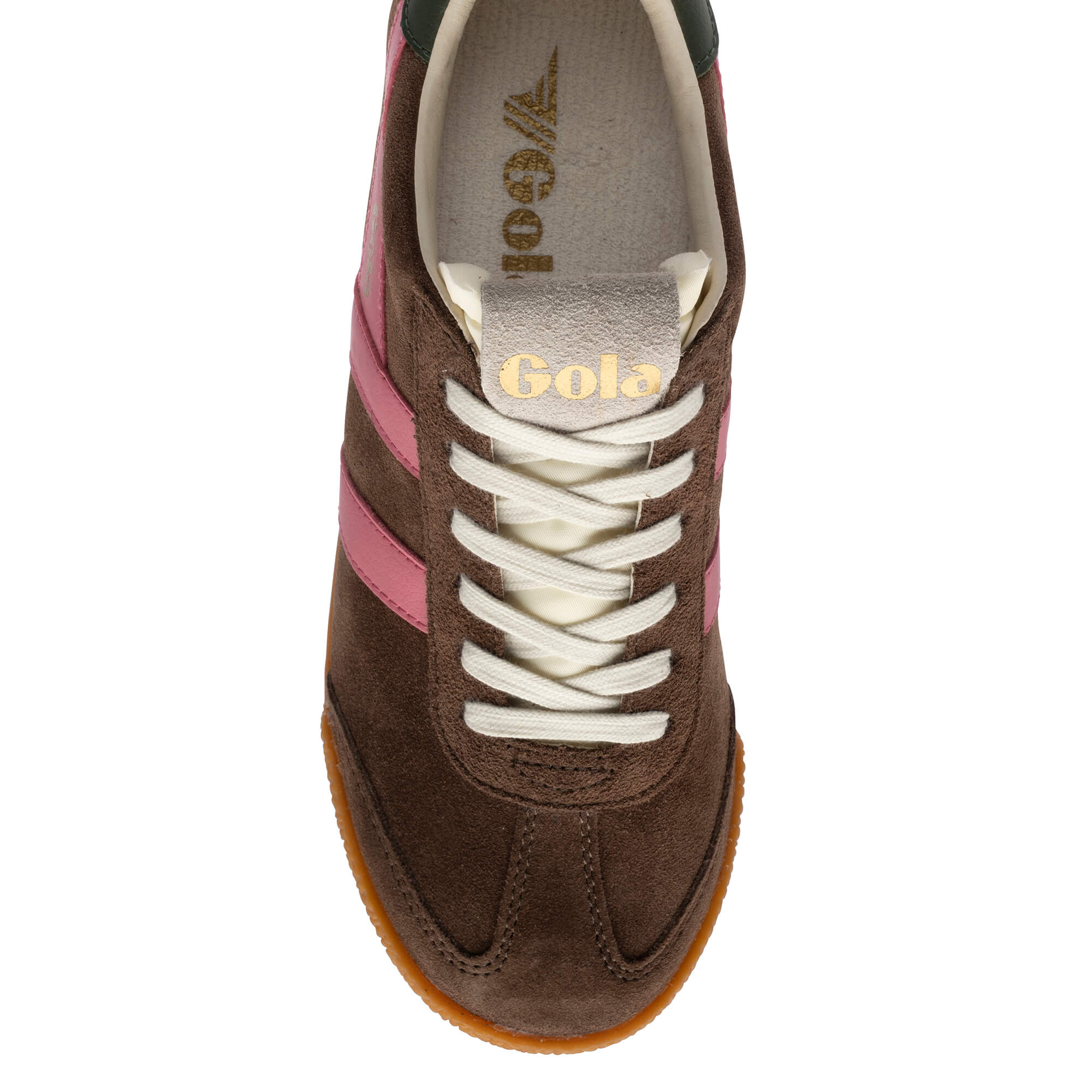 gola-elan-sneaker-f-r-damen-heritage-trainingsschuh-dunkelbraun-pink-khaki image 5