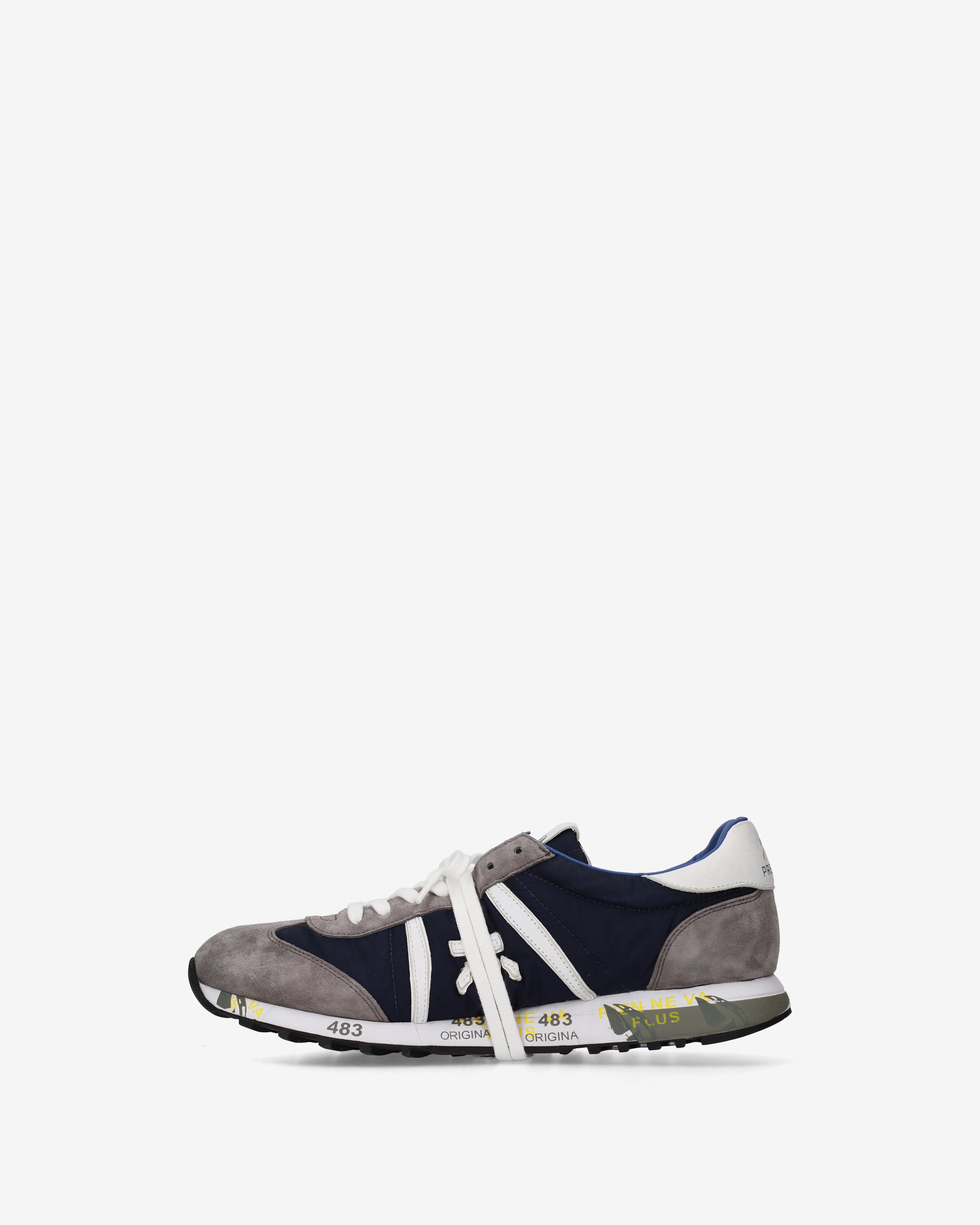 premiata-lucy-7089-retro-running-sneaker-navy-grau image 3