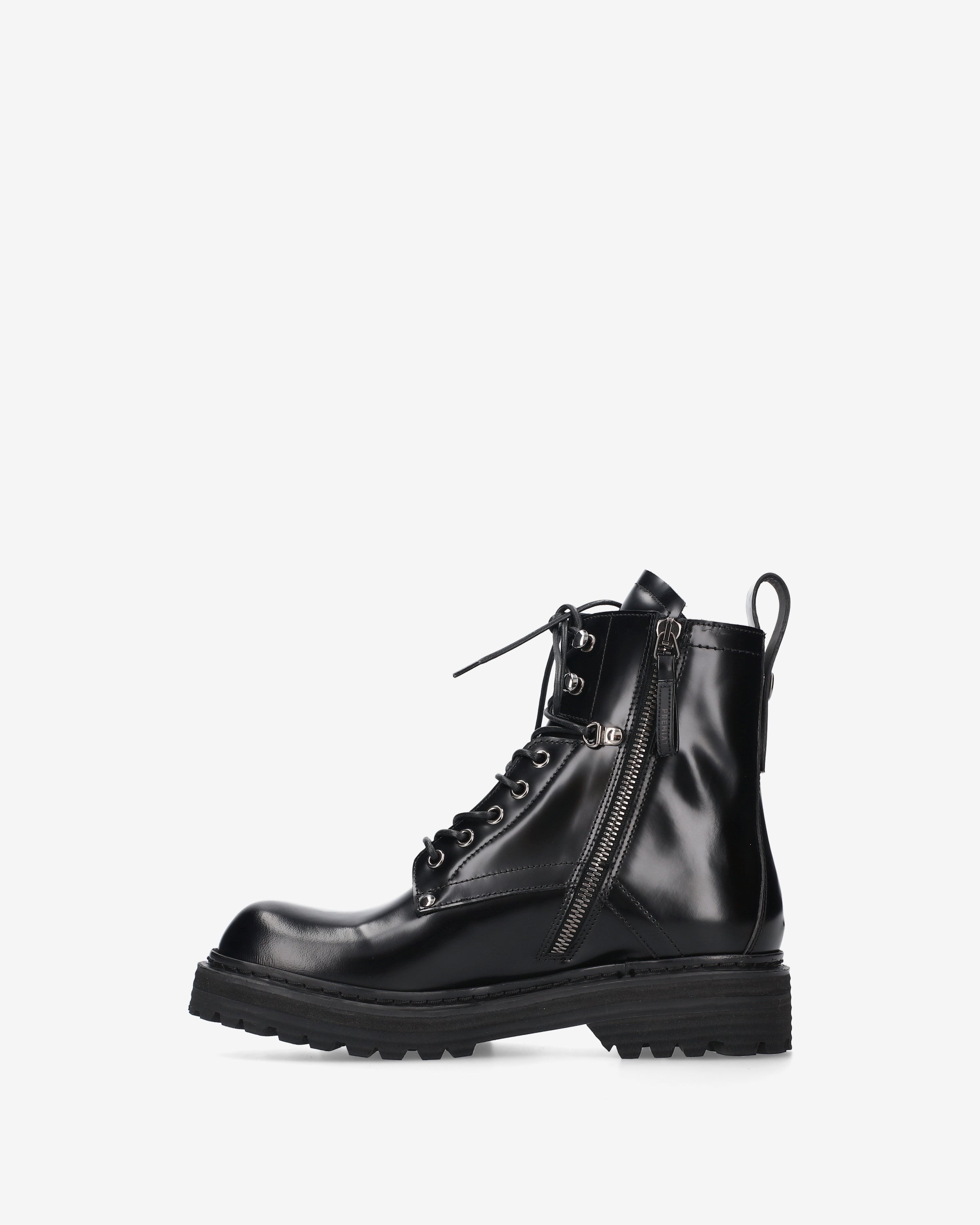 premiata-anfibio-platform-damen-boot-schwarz-lackleder image 3