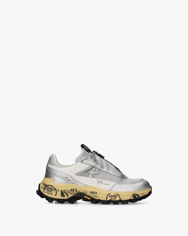 premiata-sciliard-499-sneaker-damen-silber-mit-front-zip image 1