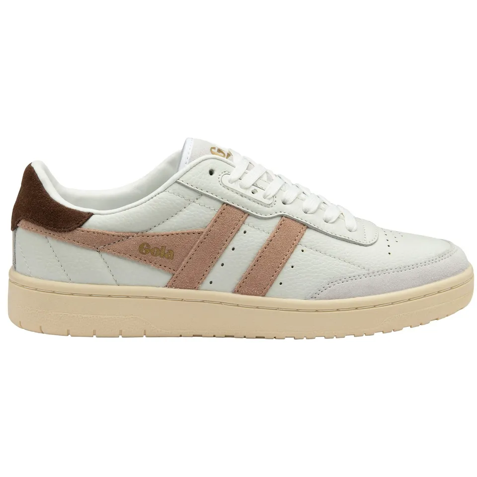 gola-falcon-damen-sneaker-aus-leder-wei-cameo-dunkelbraun image 1
