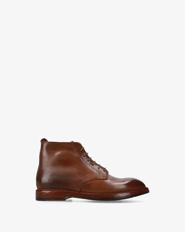premiata-stivaletto-stringato-cordovan-herrenboot-oak image 1
