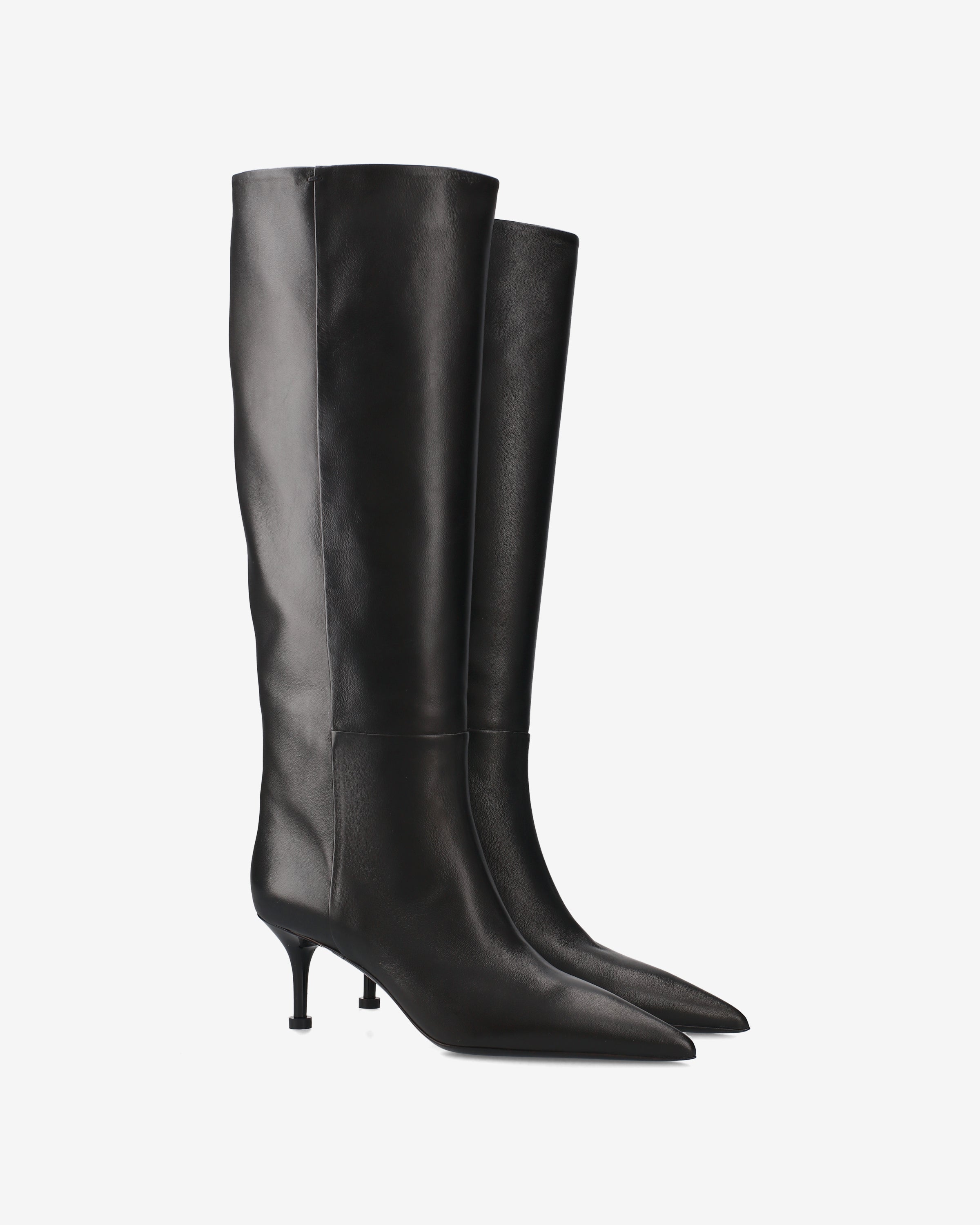 premiata-stiefel-damen-aus-schwarzer-lamm-nappa-40-cm-absatz-6-5-cm image 2