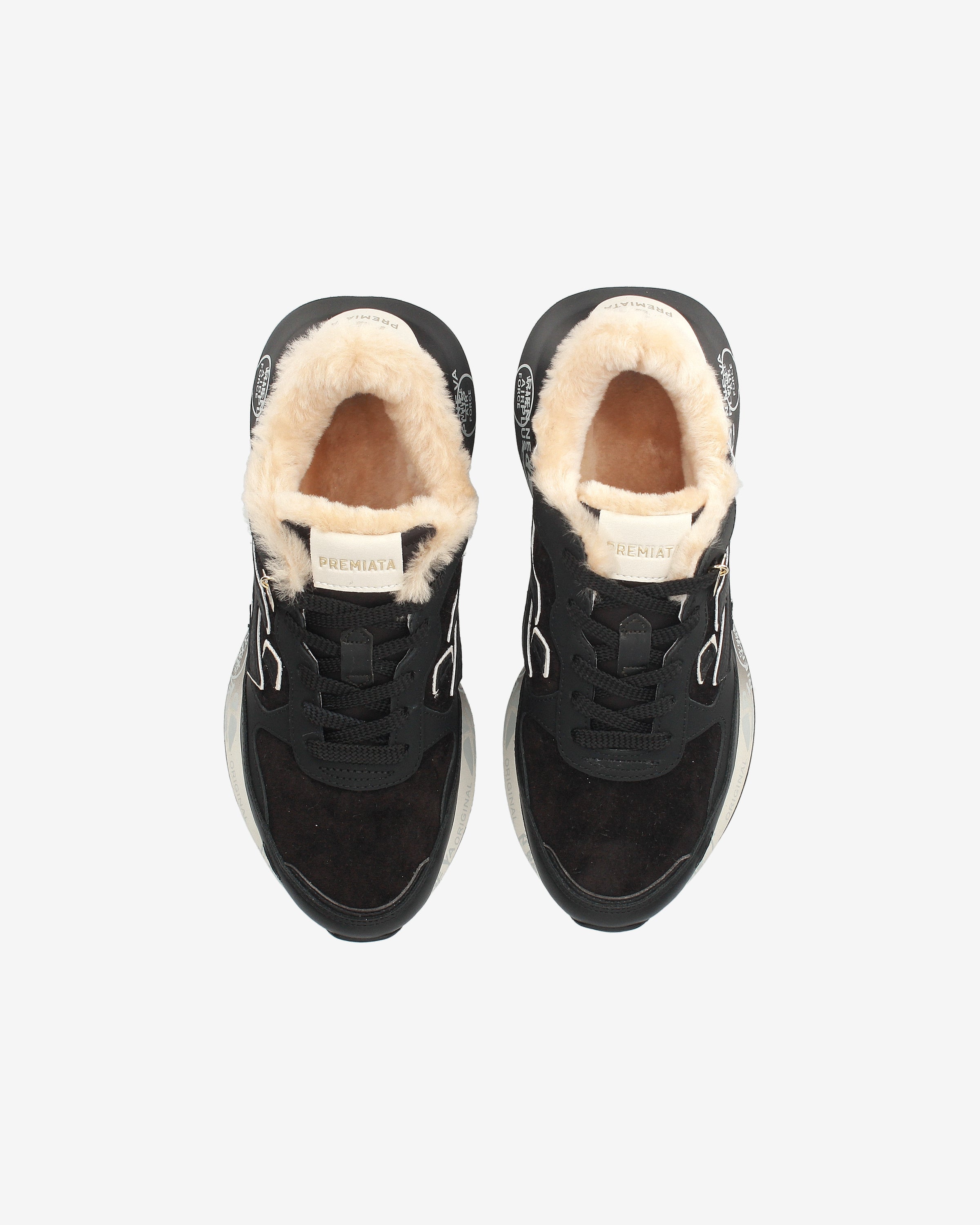 premiata-lauryn-7803m-sneaker-schwarz-panna-shearling image 6