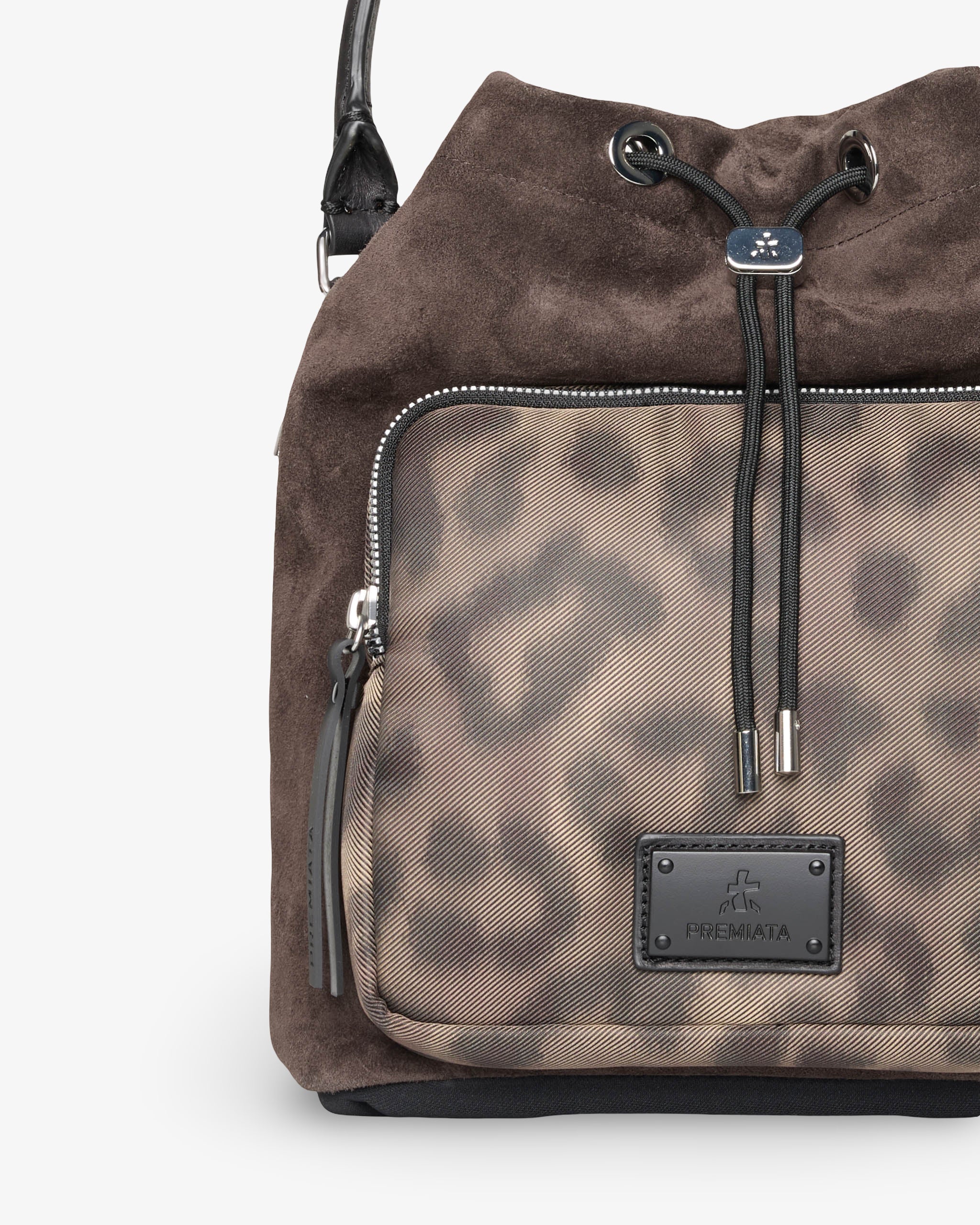 premiata-mia-2183s-beuteltasche-damen-braun-animalier image 2