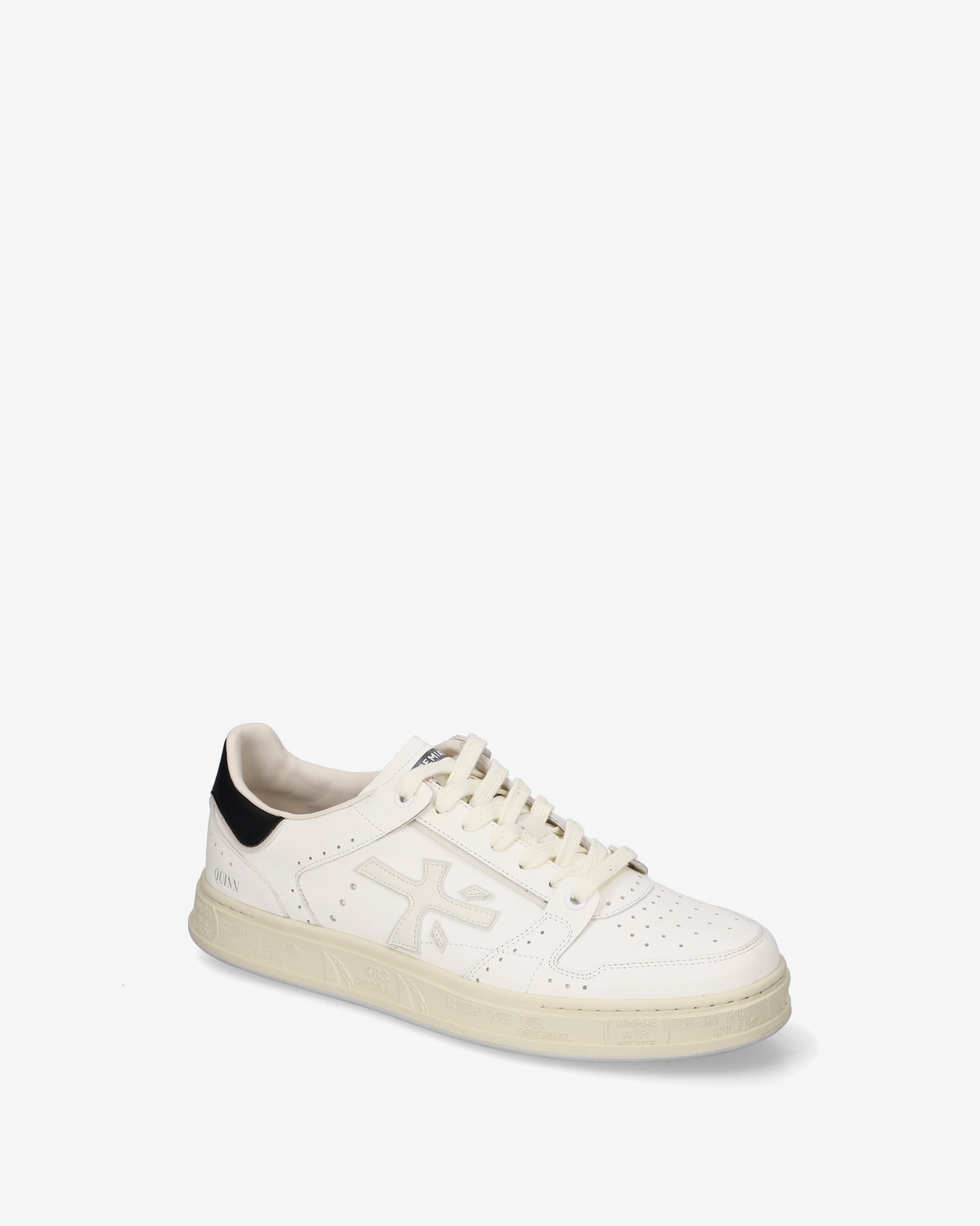 premiata-quinn-8209-herren-sneaker-leder-cremewei-navy image 3
