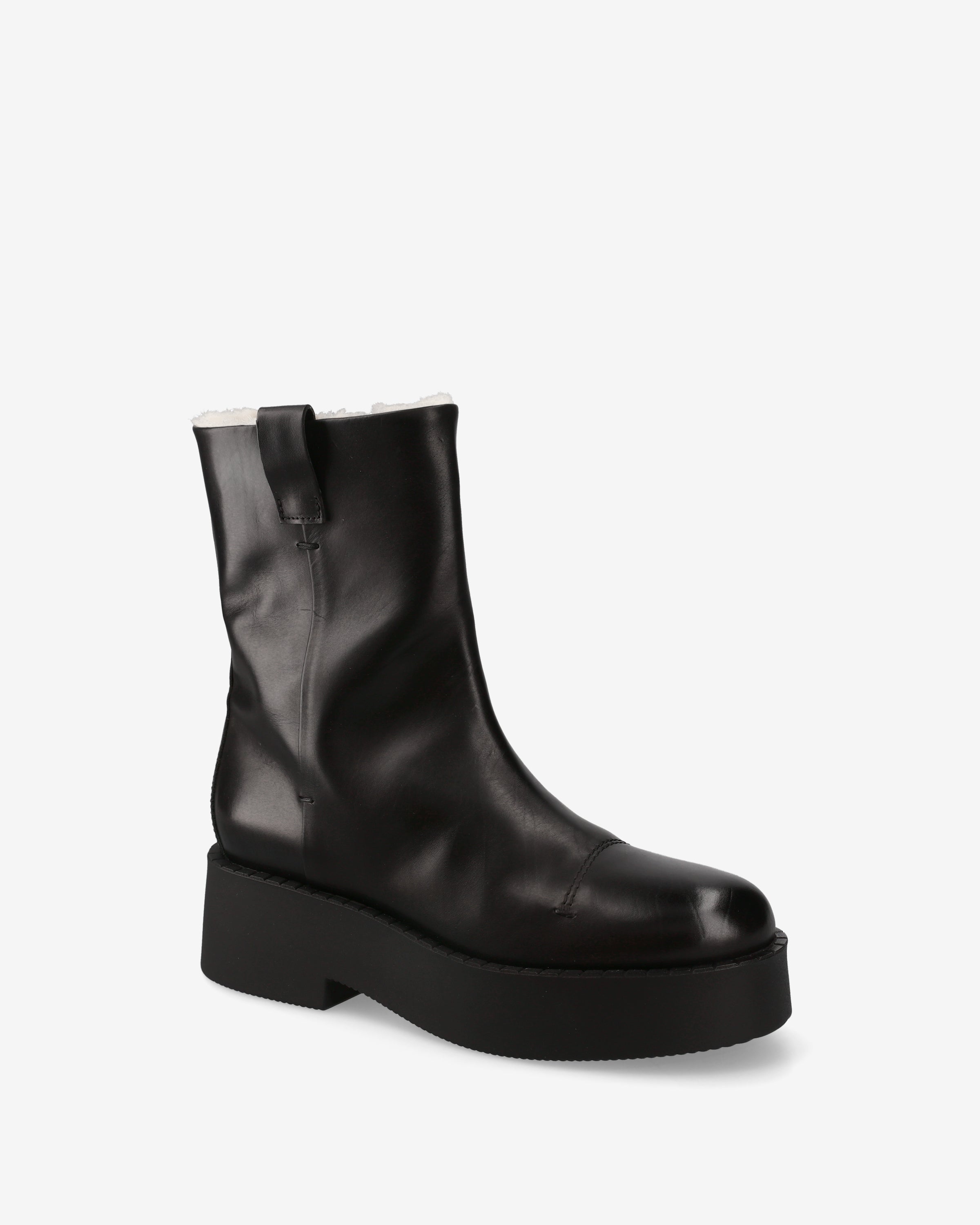 premiata-stivaletti-platform-stiefel-damen-schwarz-leder image 4