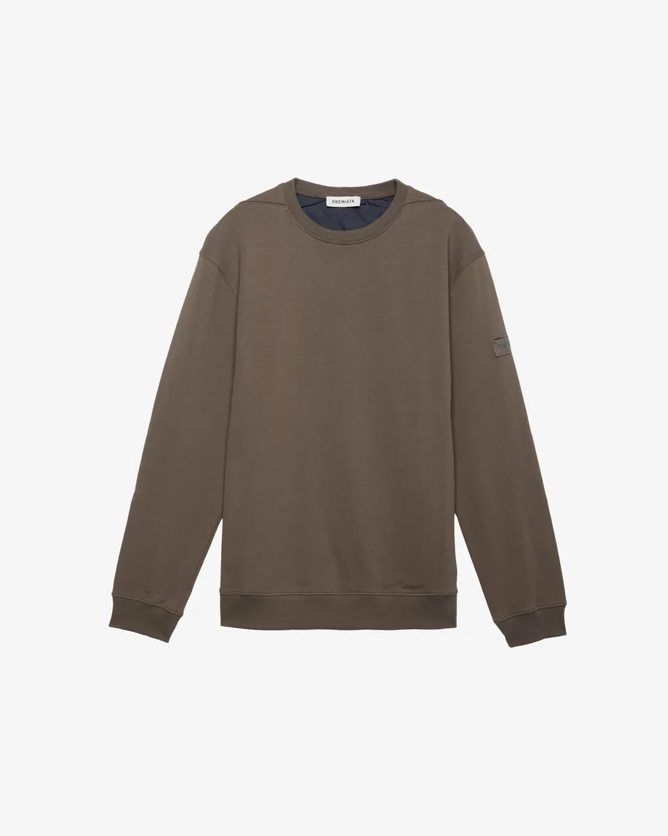 premiata-essential-sweatshirt-mud-herren-oversize image 1