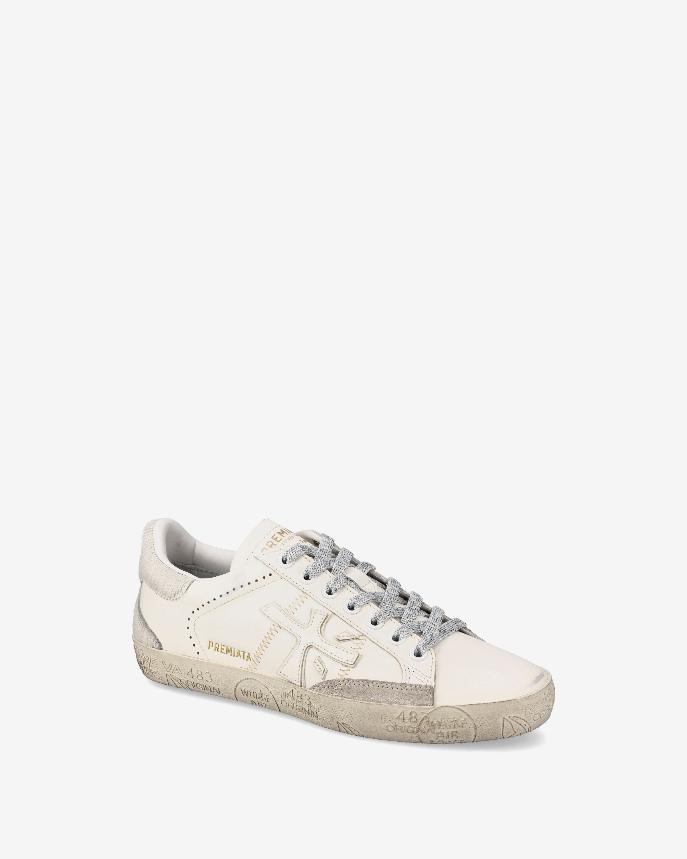 premiata-stevend-7608-sneaker-panna-wei-leder-suede-mit-gold-und-animalier-logo image 4