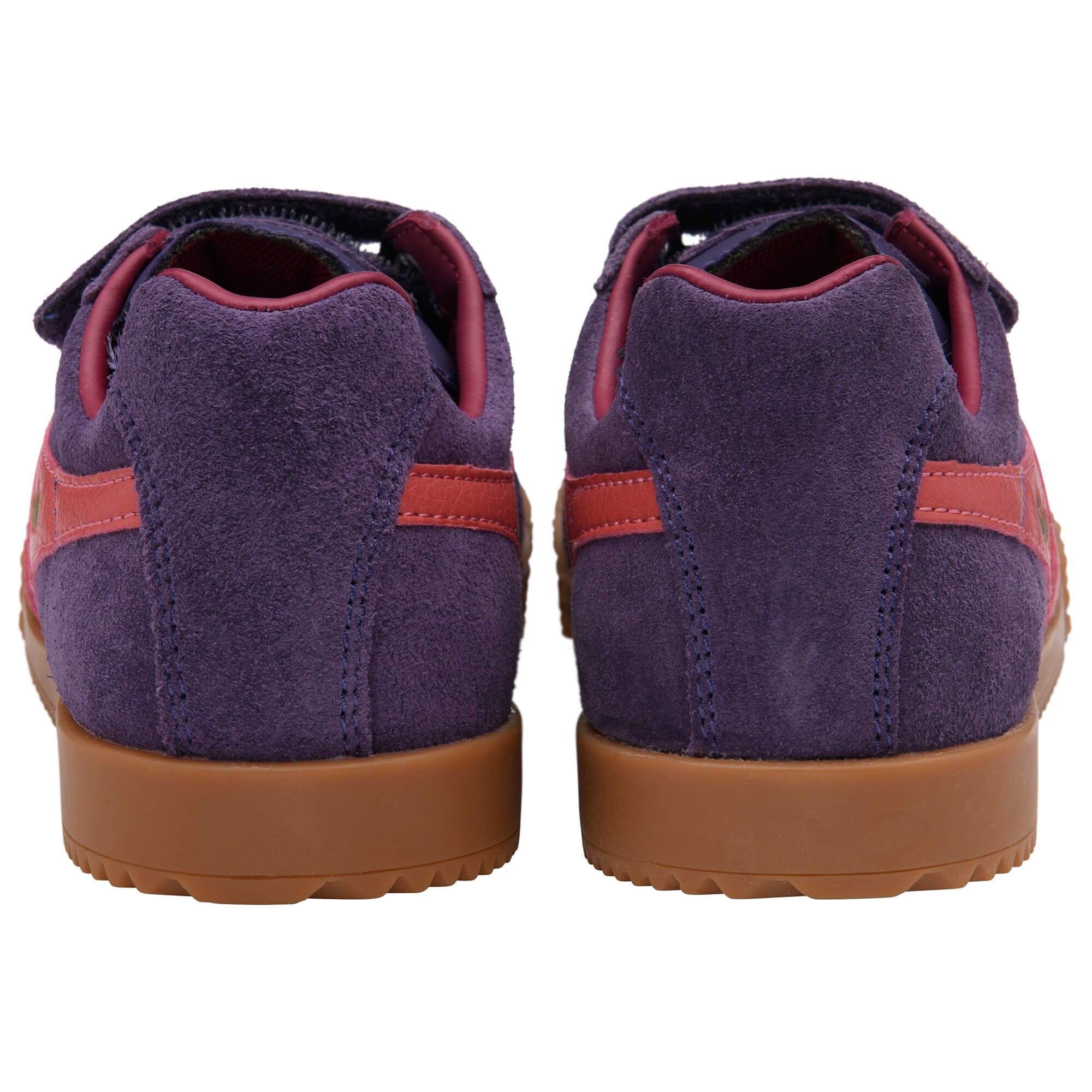 gola-harrier-strap-kinder-sneaker-pflaumenfarbenes-wildleder-koralle-kirschrot-k image 4