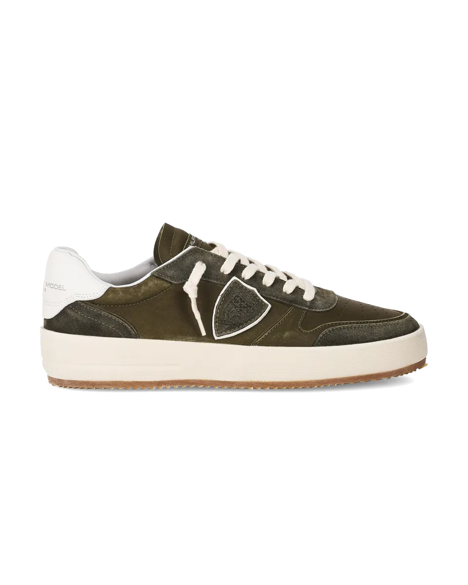 philippe-model-nice-herren-sneaker-vert-militaire image 1