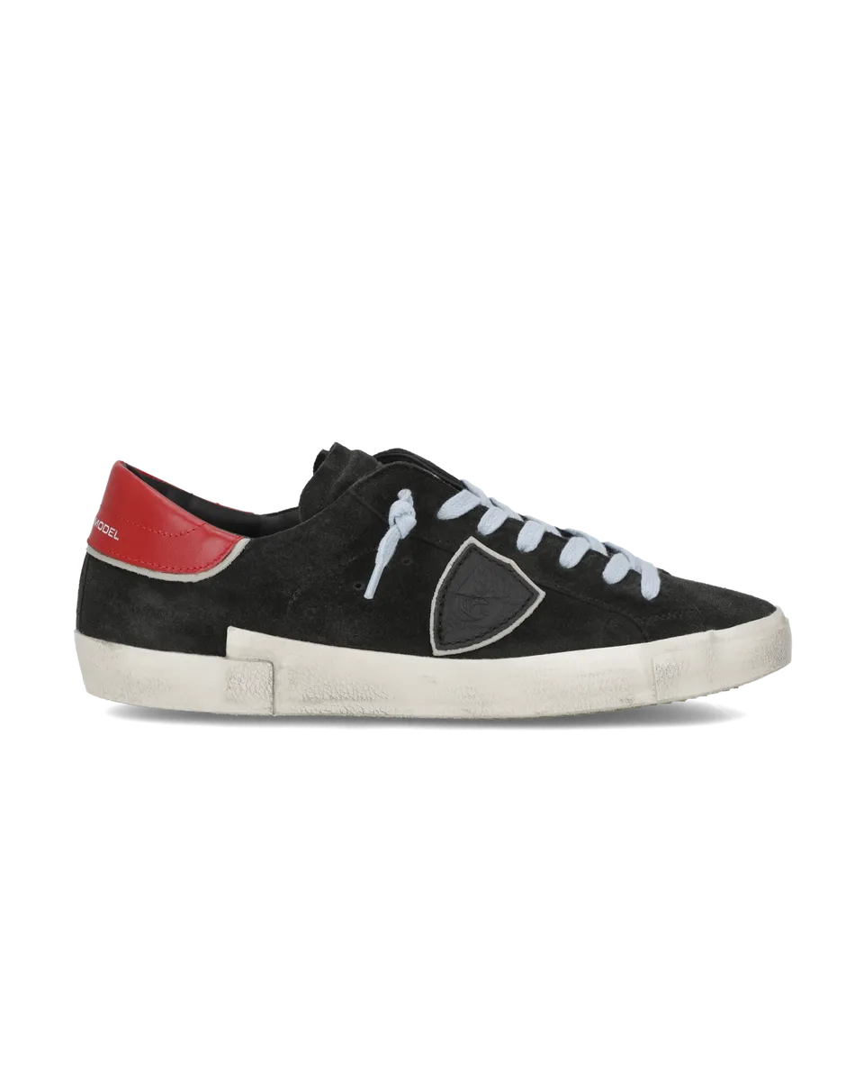 philippe-model-prsx-herren-sneaker-schwarz-rot image 1