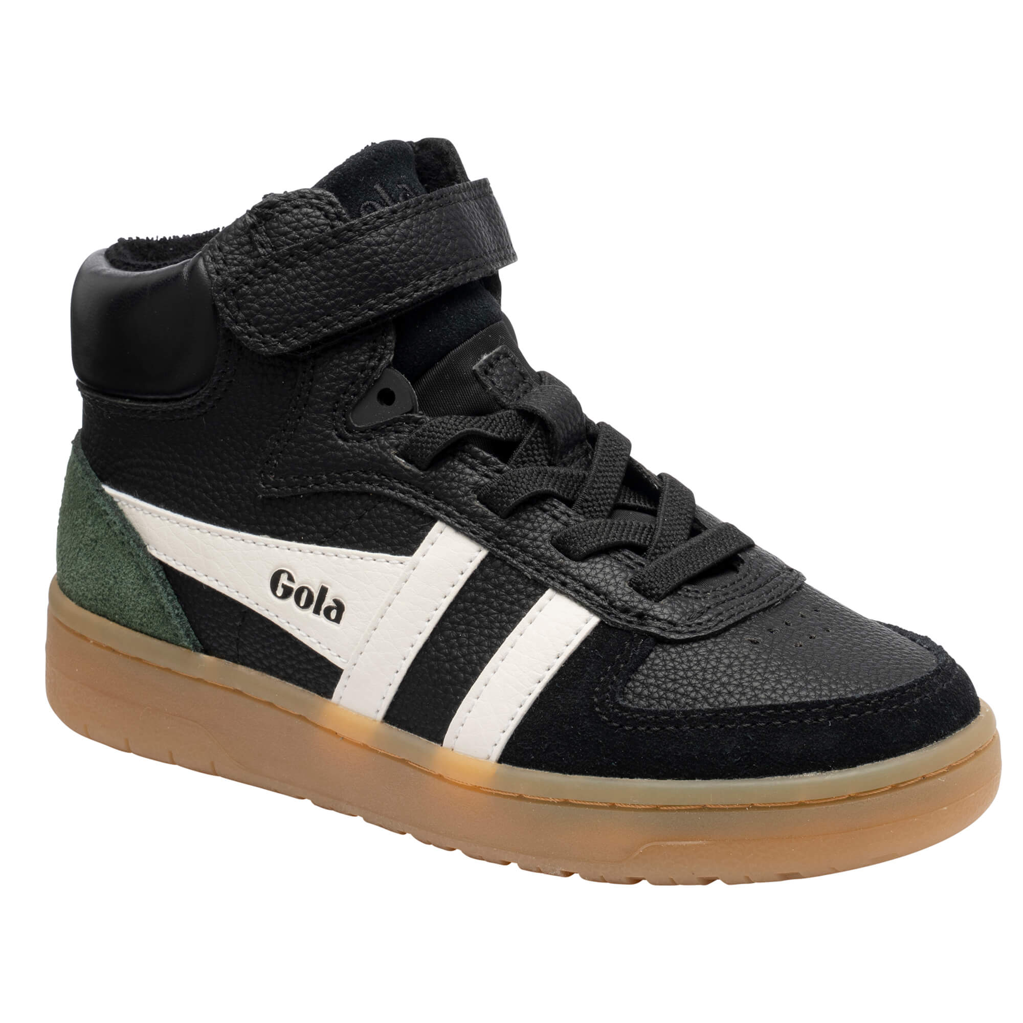 gola-talon-kinder-high-top-sneaker-schwarz-creme-evergreen image 2